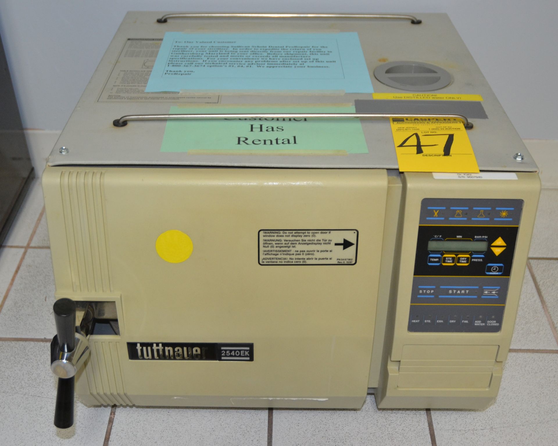 TUTTNAUER 2540 EK AUTOCLAVE