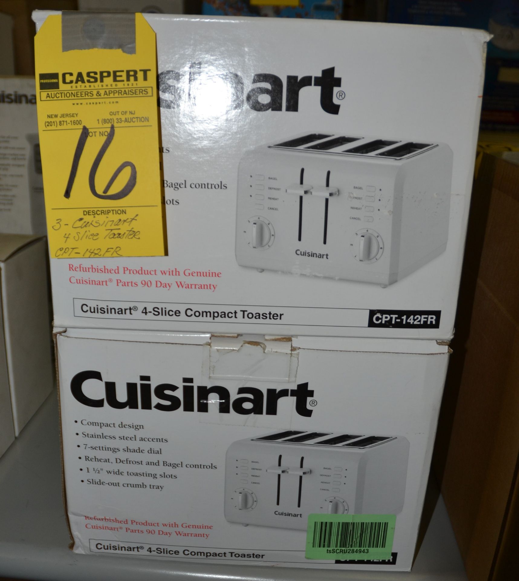 CUISINART 4 SLICE TOASTER CPT-142FR