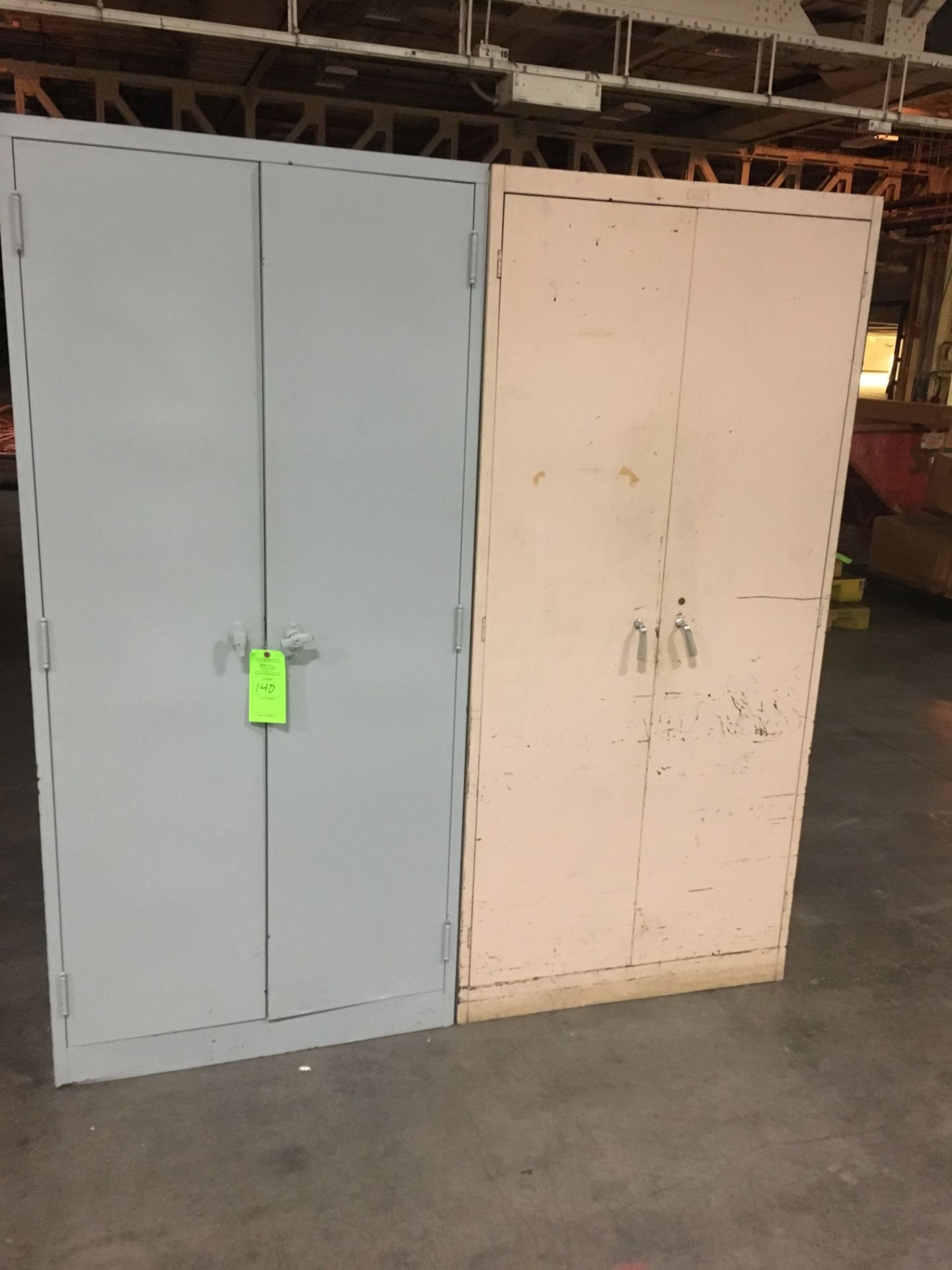 (2) STEEL CABINETS & CONTENTS INCLUDING: ELECTRICAL CONNECTORS; TOOLS; PHONES; HARDWARE & MORE(