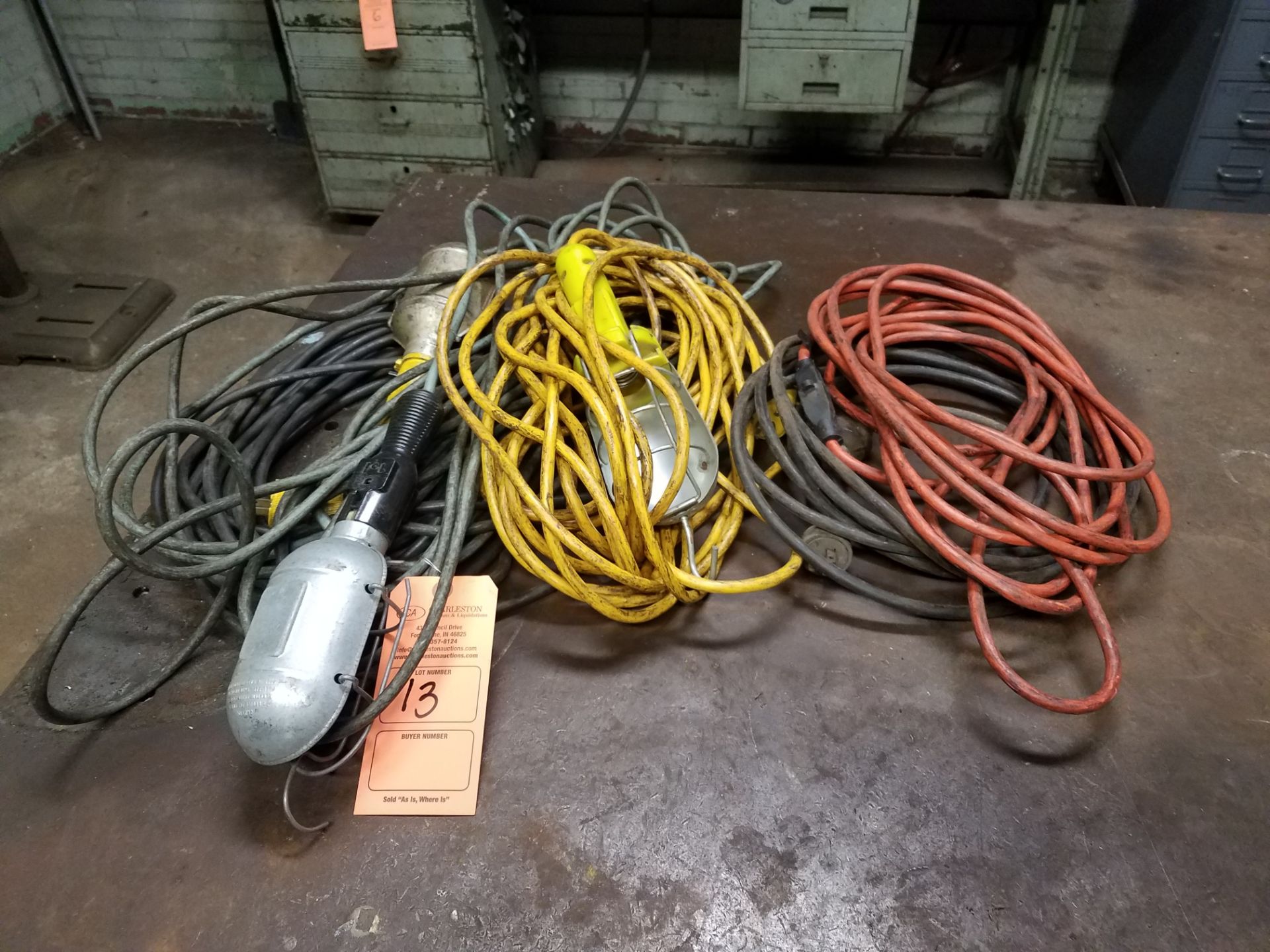 (3) DROP LIGHTS (2) EXTENSION CORDS(LOCATED AT 2000 TAYLOR STREET, FORT WAYNE IN 46802)