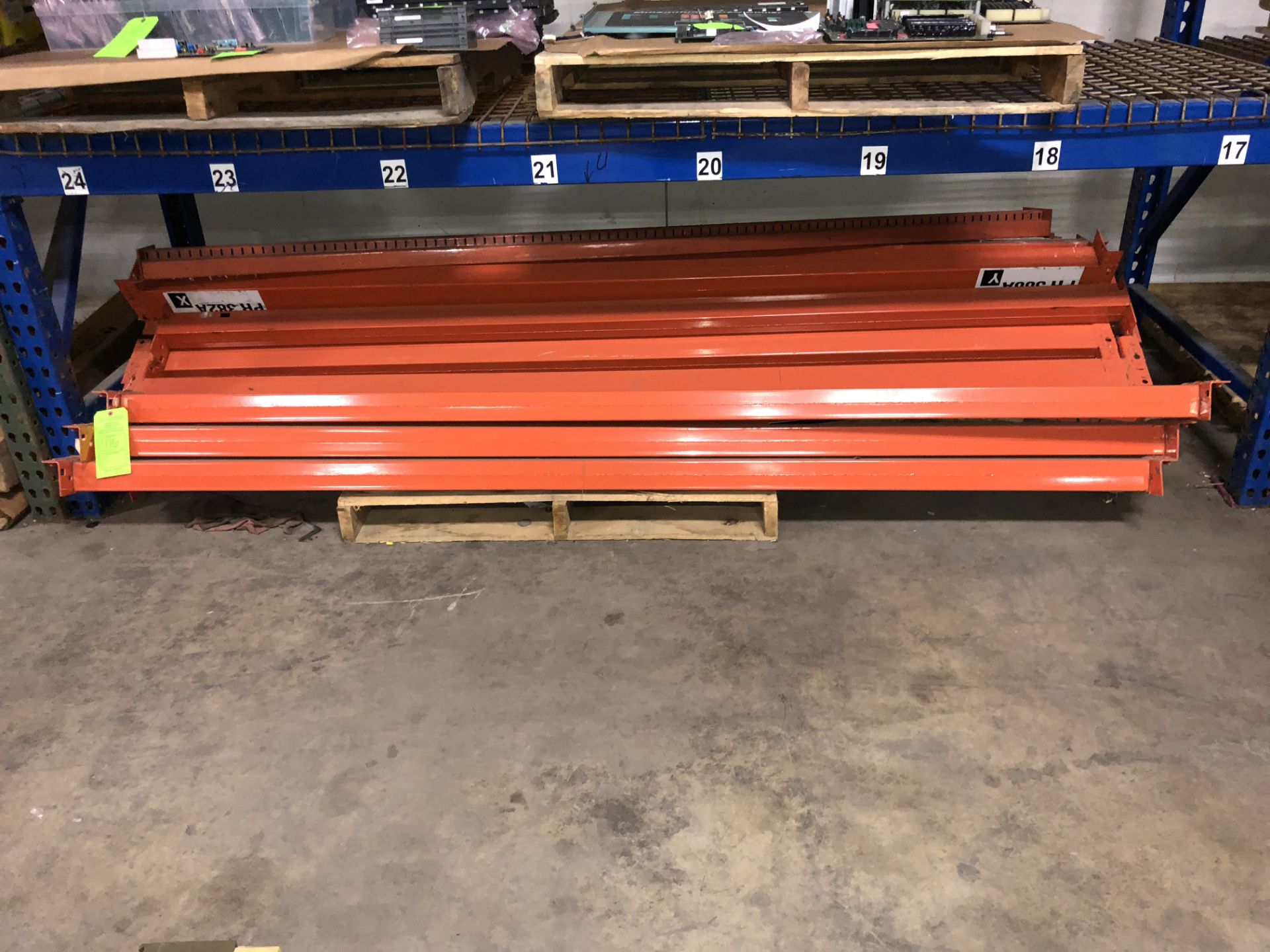 ASSORTED 8' CROSS BEAMS FOR PALLET RACKING INTERLAKE; 485; 384