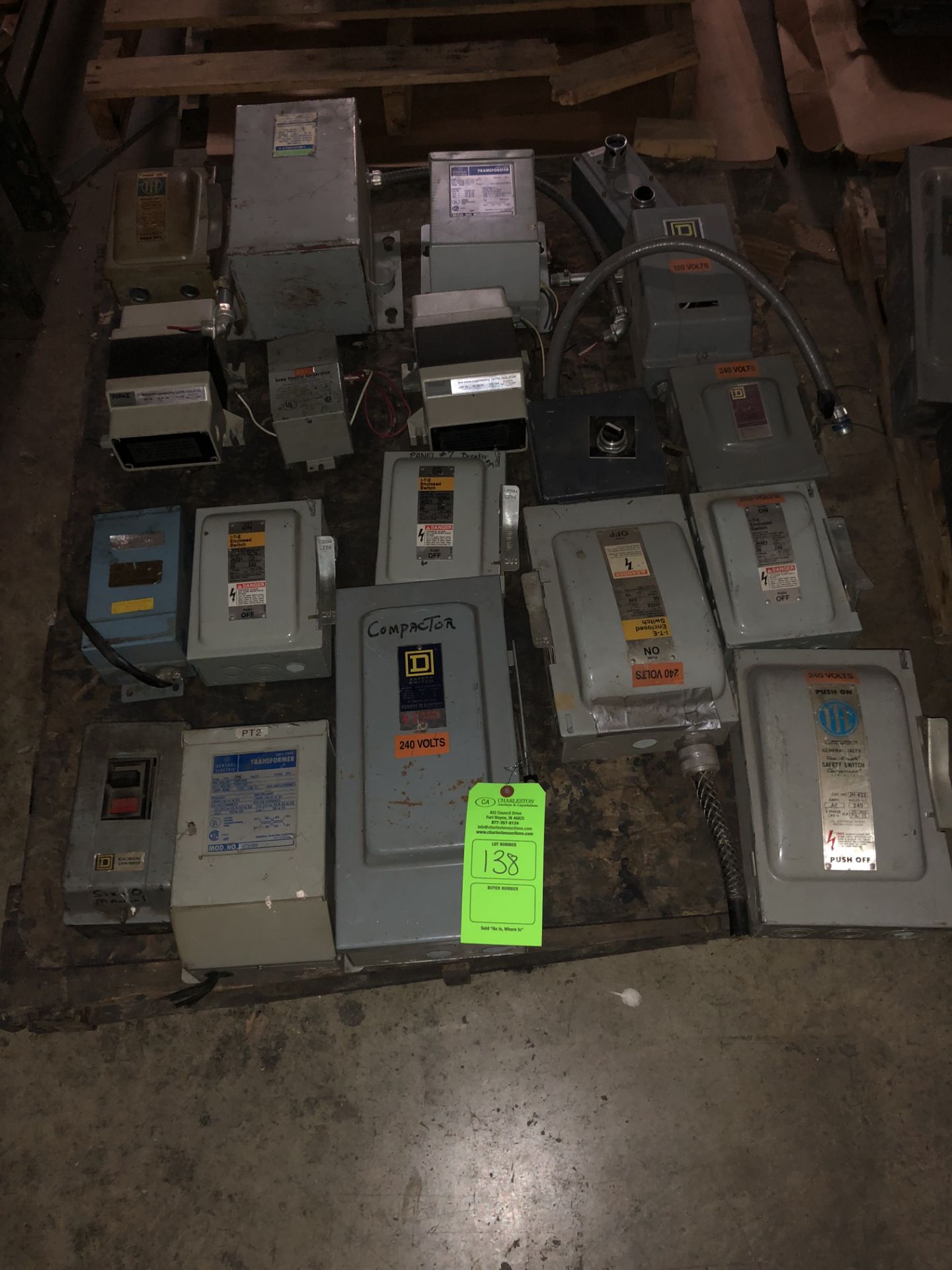 ASSORTED SAFETY SWITCHES 30-60 AMPS; ASSORTED TRANSFORMERS .250-.750 KVA; TOPAZ LINE NOISE