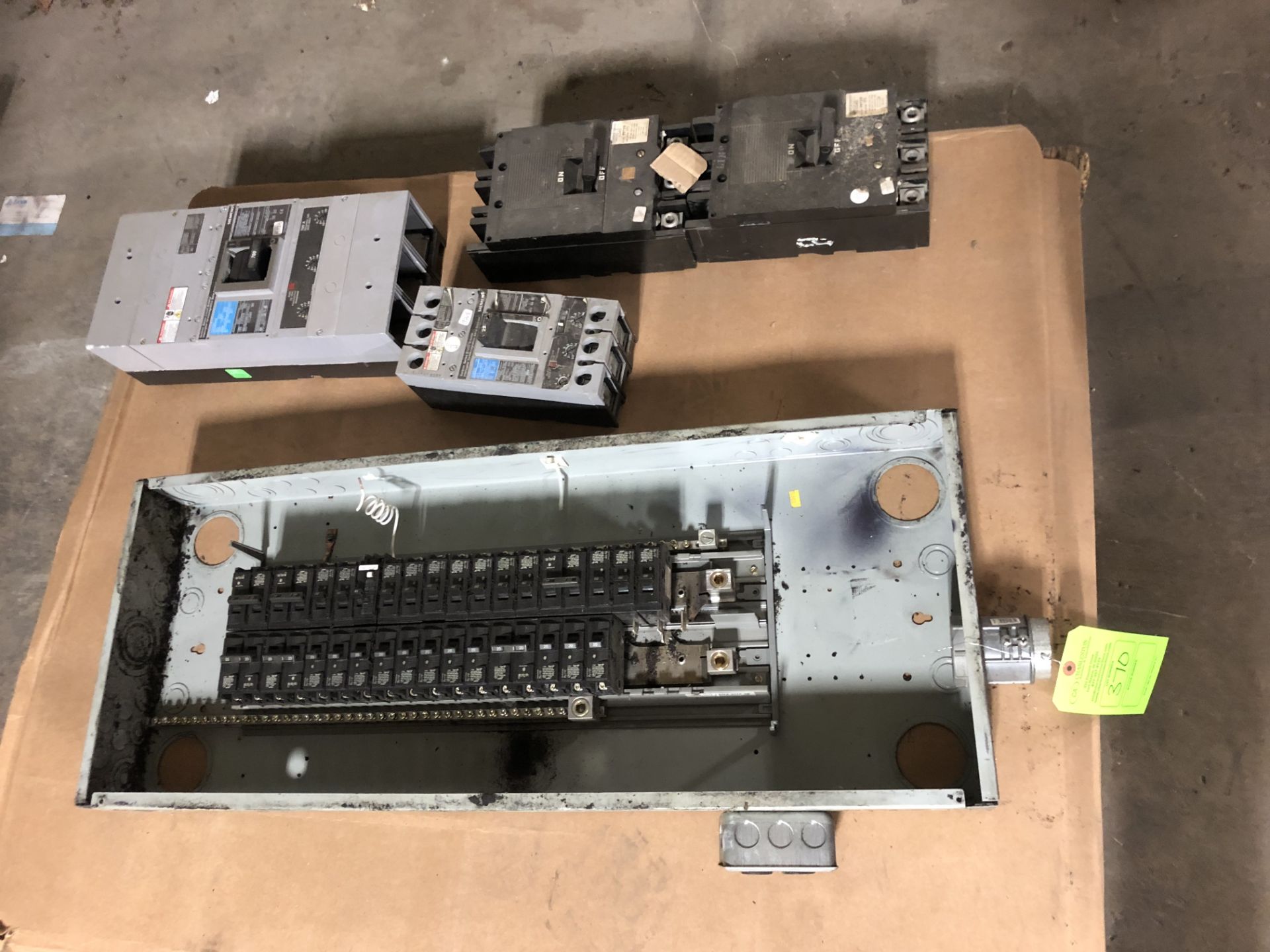 PANEL BOARD; (2) SQUARE D CIRCUIT BREAKERS MODEL-997319 175 A; SIEMENS 700 A BREAKER; SIEMENS 225