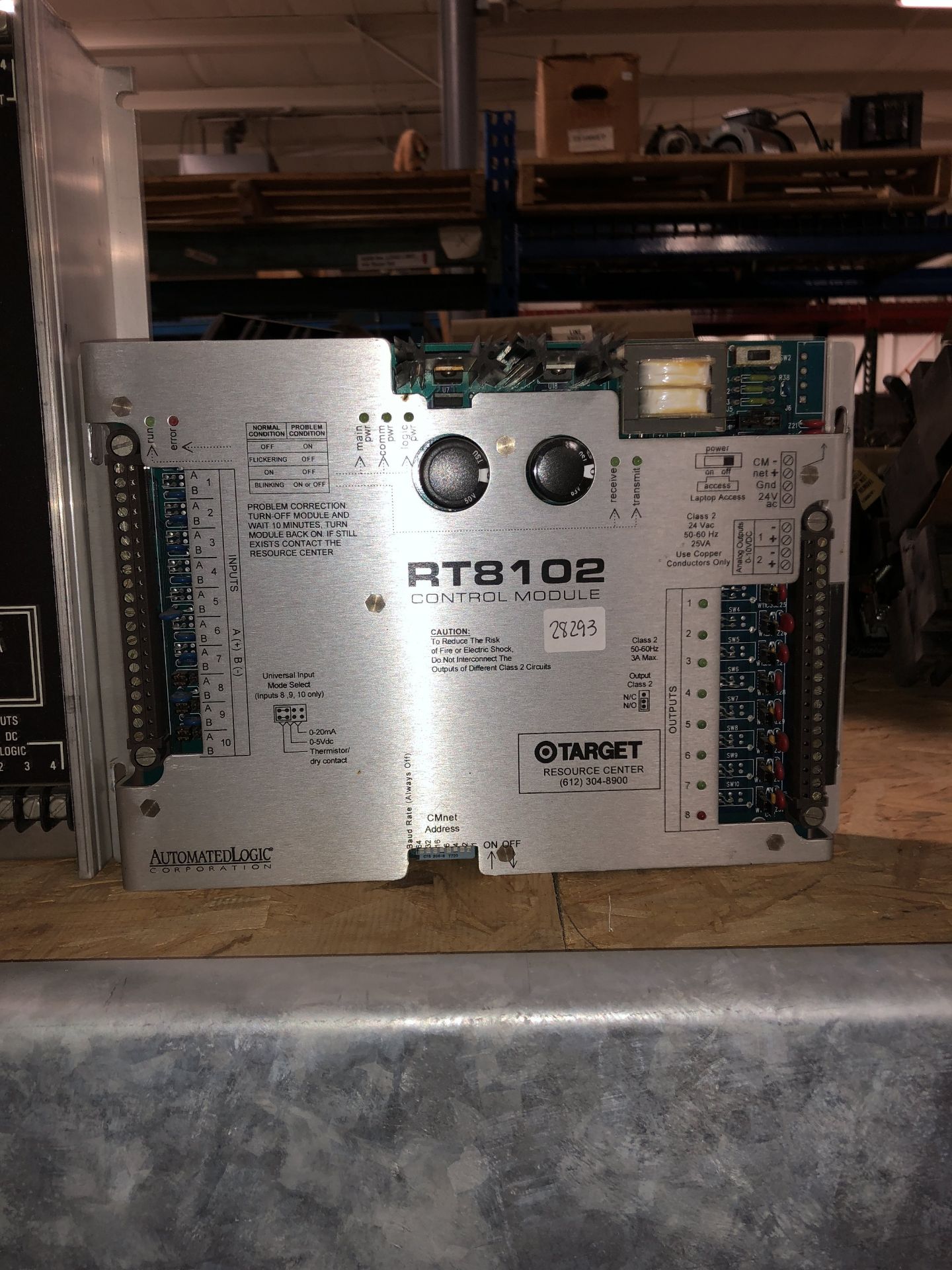 AUTOMATED LOGIC CORP CONTROL MODULE RT 8102; BARBER COLMAN EHV POWER SUPPLY SERIES 907A; BARBER