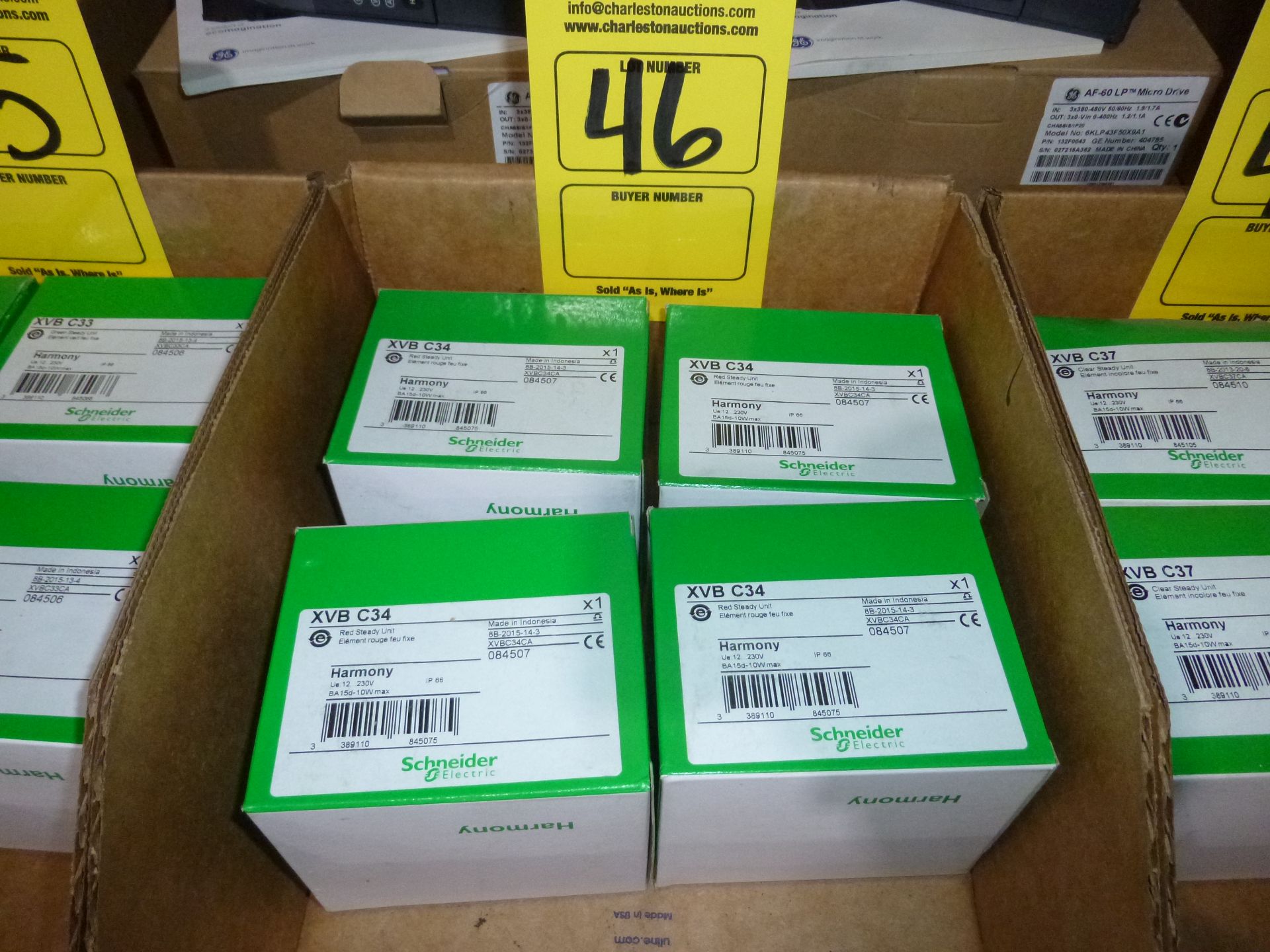 Qty 4 Schneider Electric model XVB-C34, new in boxes, as always with Brolyn LLC auctions, all lots