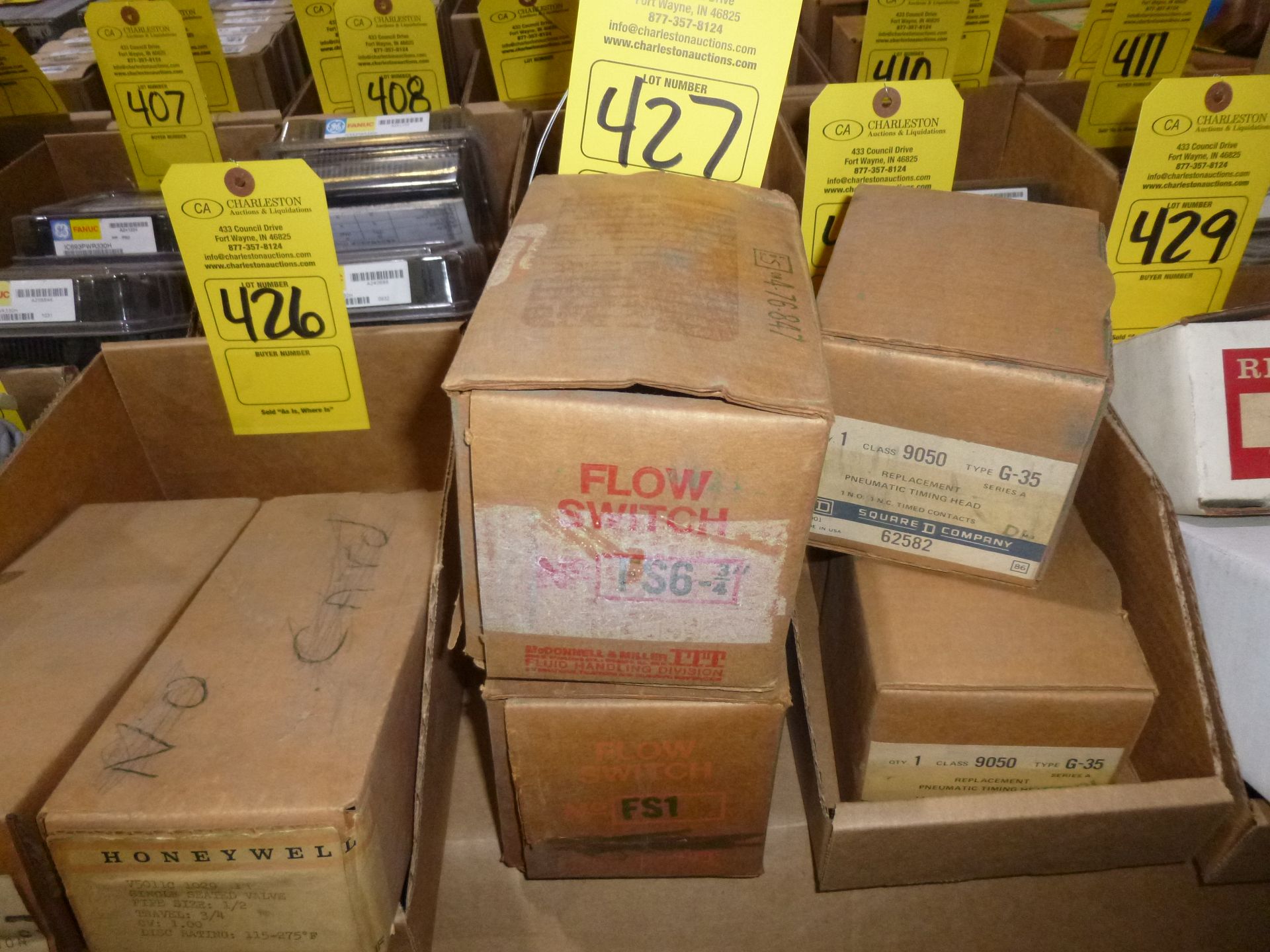 Qty 2 ITT flow switches, (1) model FS6-3/4", (1) FS1, , as always with Brolyn LLC auctions, all lots