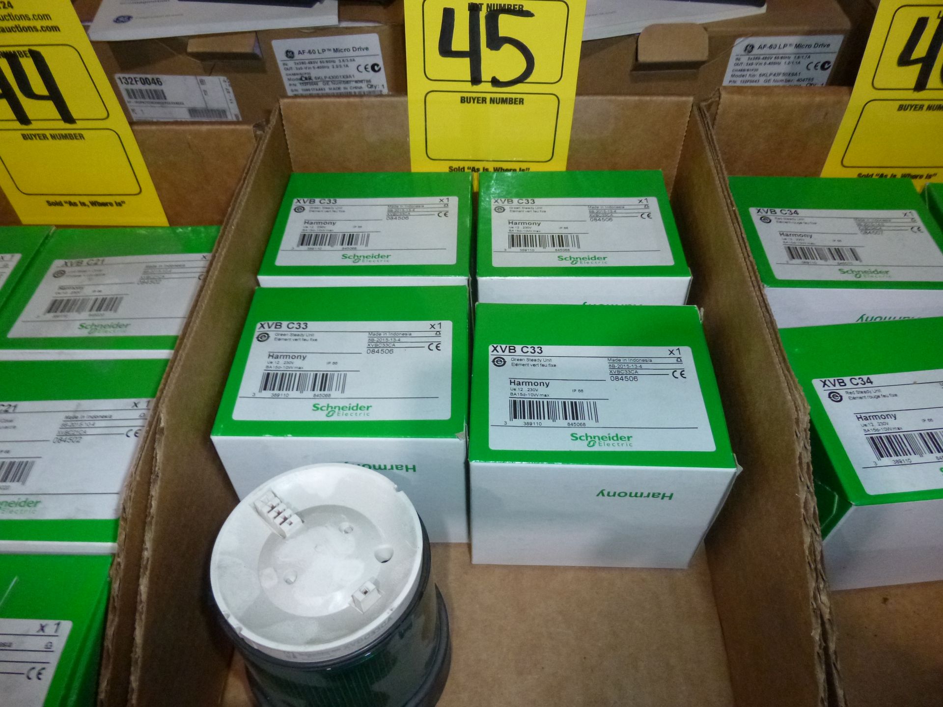 Qty 5 Schneider Electric model XVB-C33, 4 new in box, one out of box, as always with Brolyn LLC