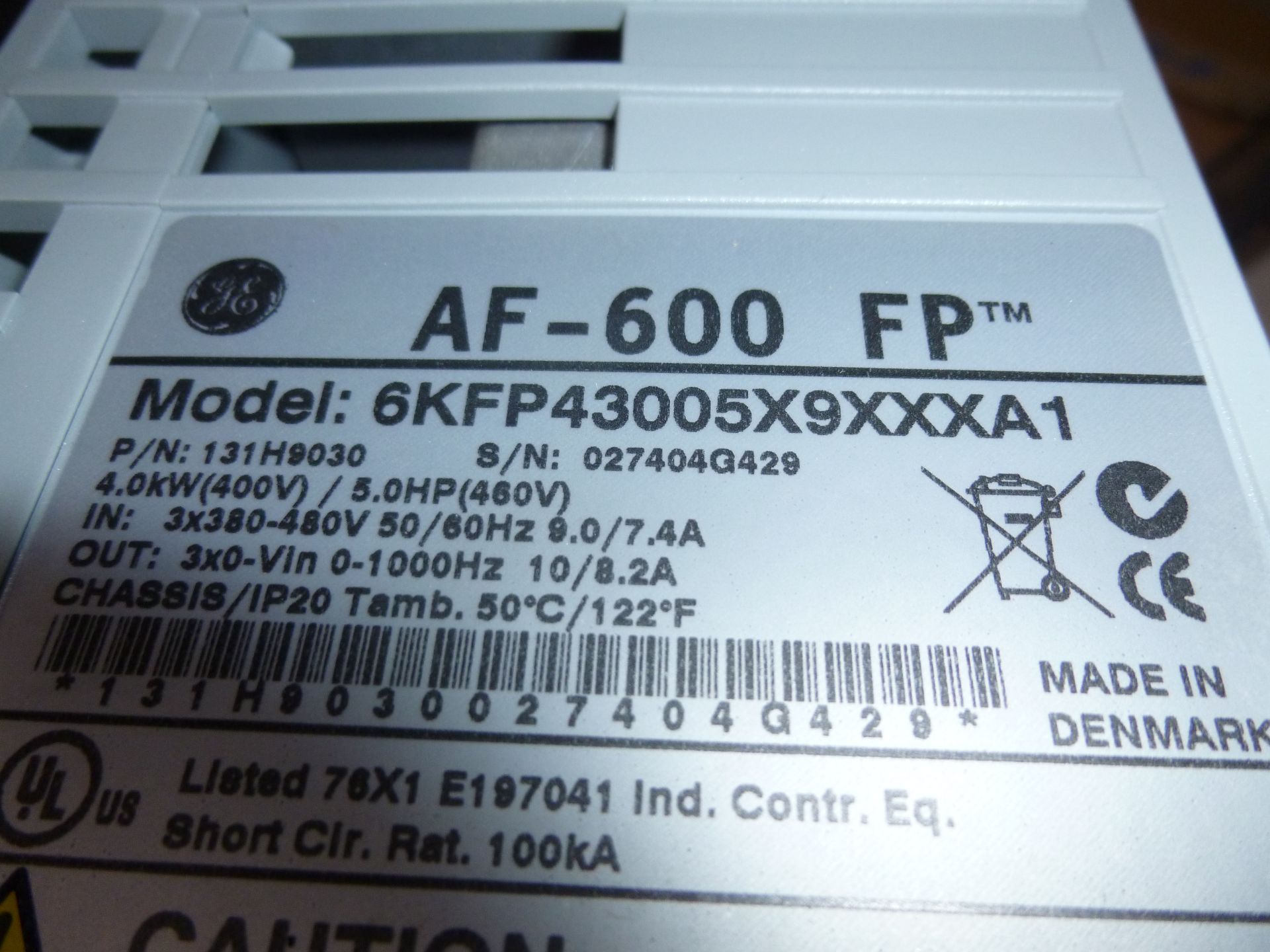 GE drive AF-600 FP, Model 6KFP43005X9XXXA1, new in box, as always with Brolyn LLC auctions, all lots - Image 2 of 2