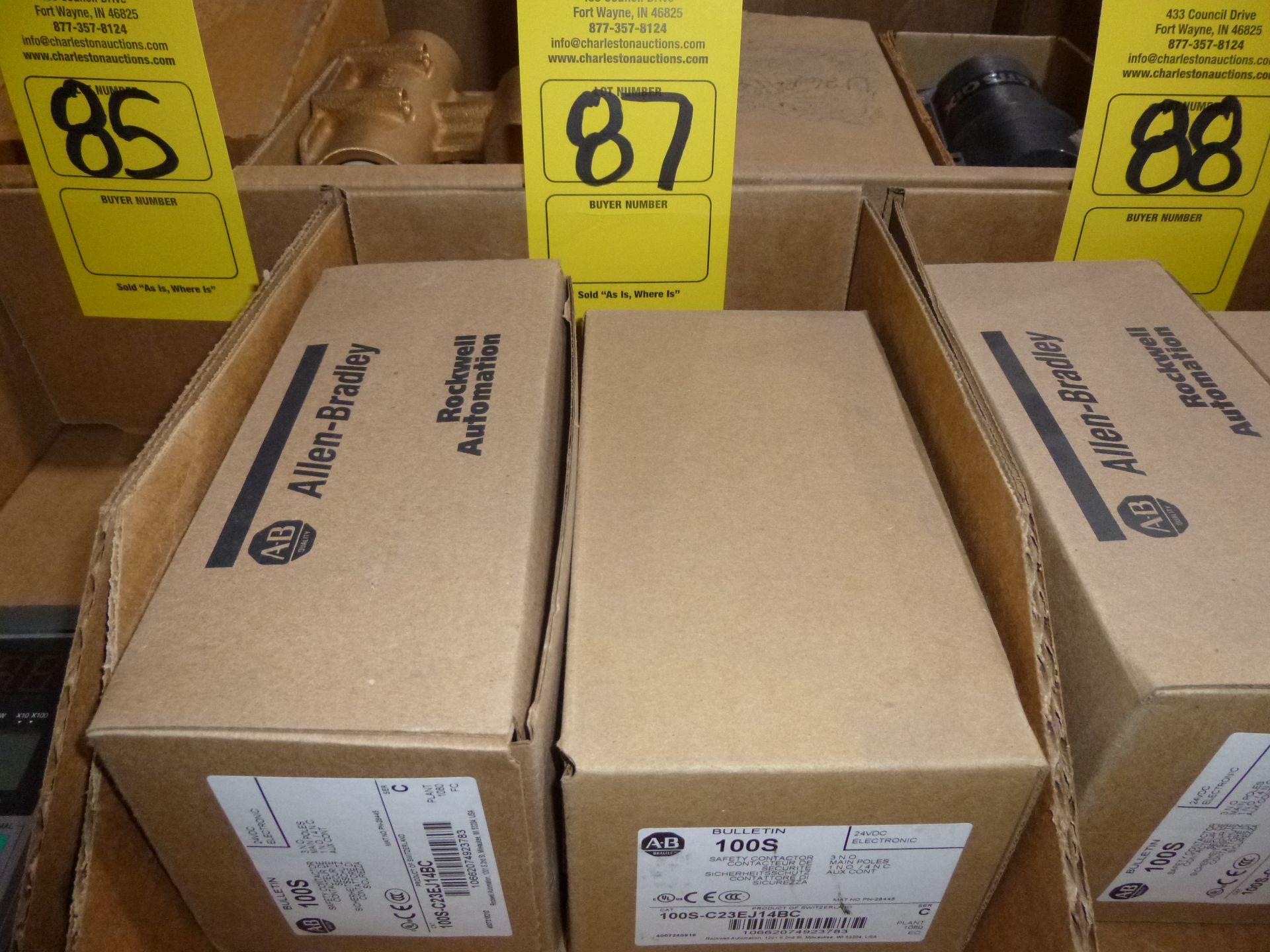 Qty 2 Allen Bradley Safety Contactor Model number 100S-C23EJ14BC, new in boxes, as always with
