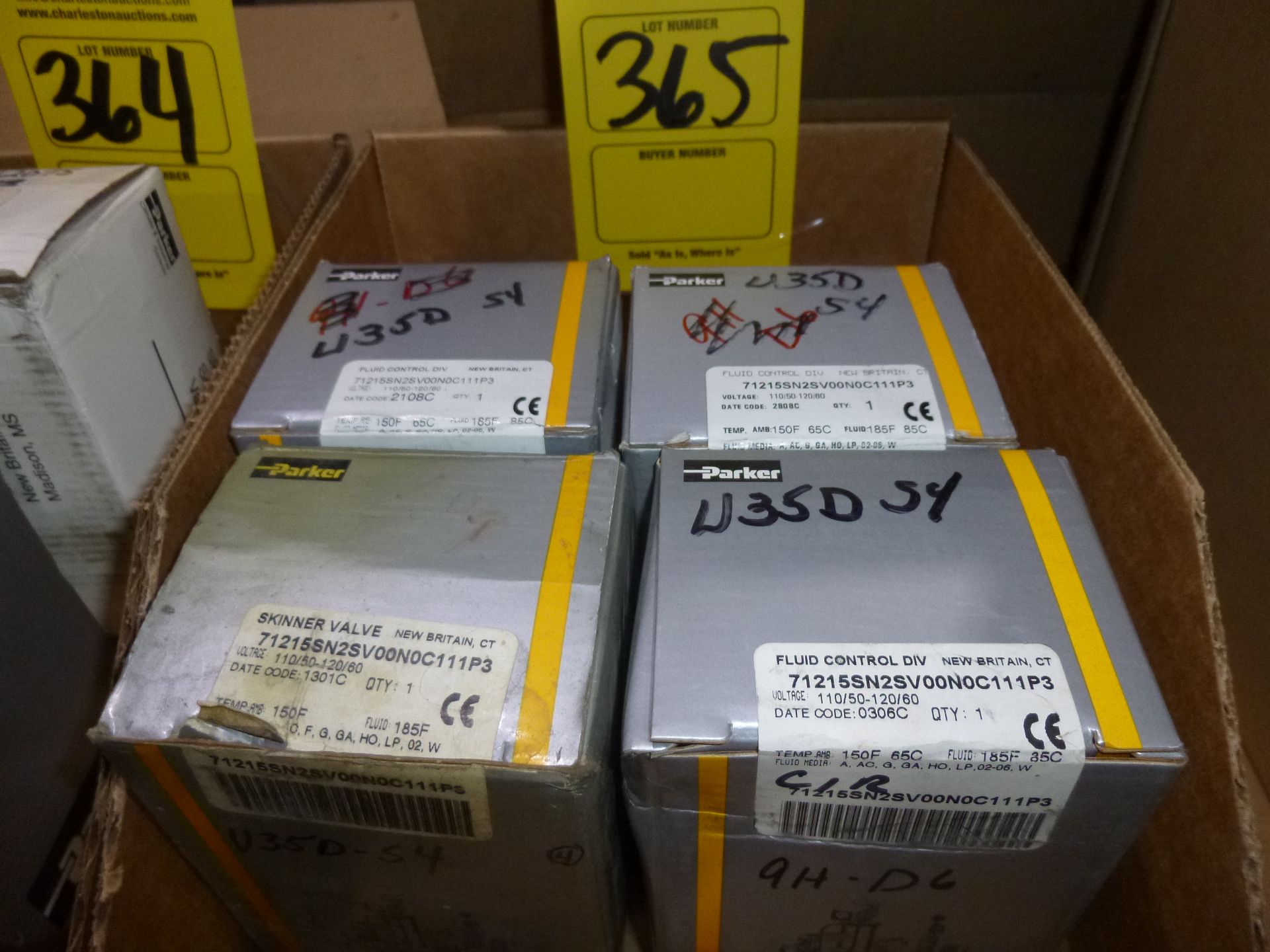 Qty 4 Parker Valve model 71215SN2SV00N0C111P3, new in boxes, as always with Brolyn LLC auctions, all