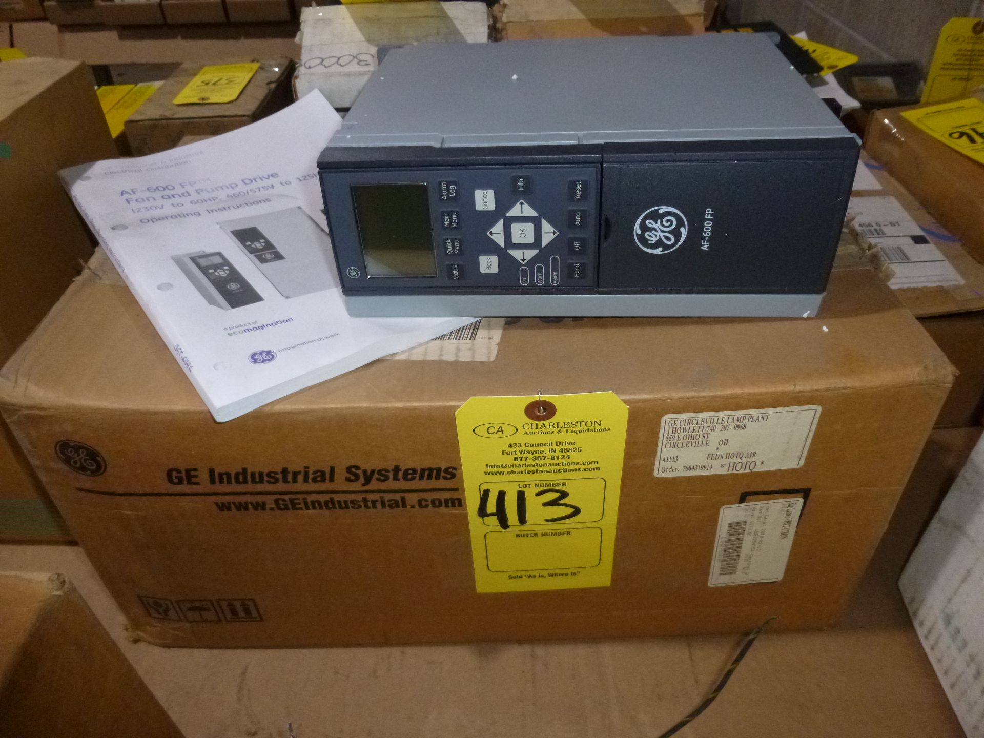 GE drive AF-600 FP, Model 6KFP43005X9XXXA1, new in box, as always with Brolyn LLC auctions, all lots