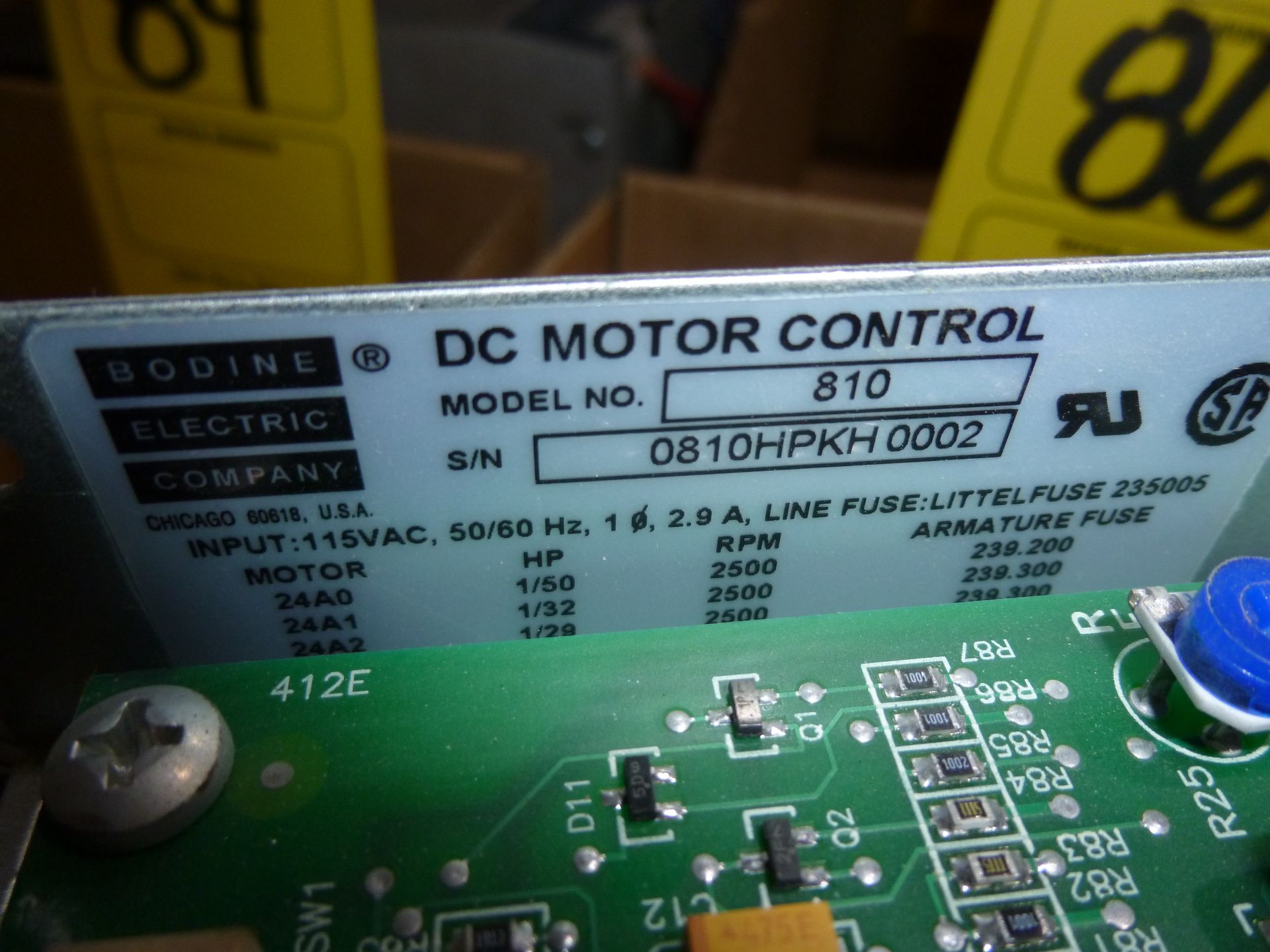 Bodine DC Motor Control Model 810, used, as always with Brolyn LLC auctions, all lots can be - Image 2 of 2