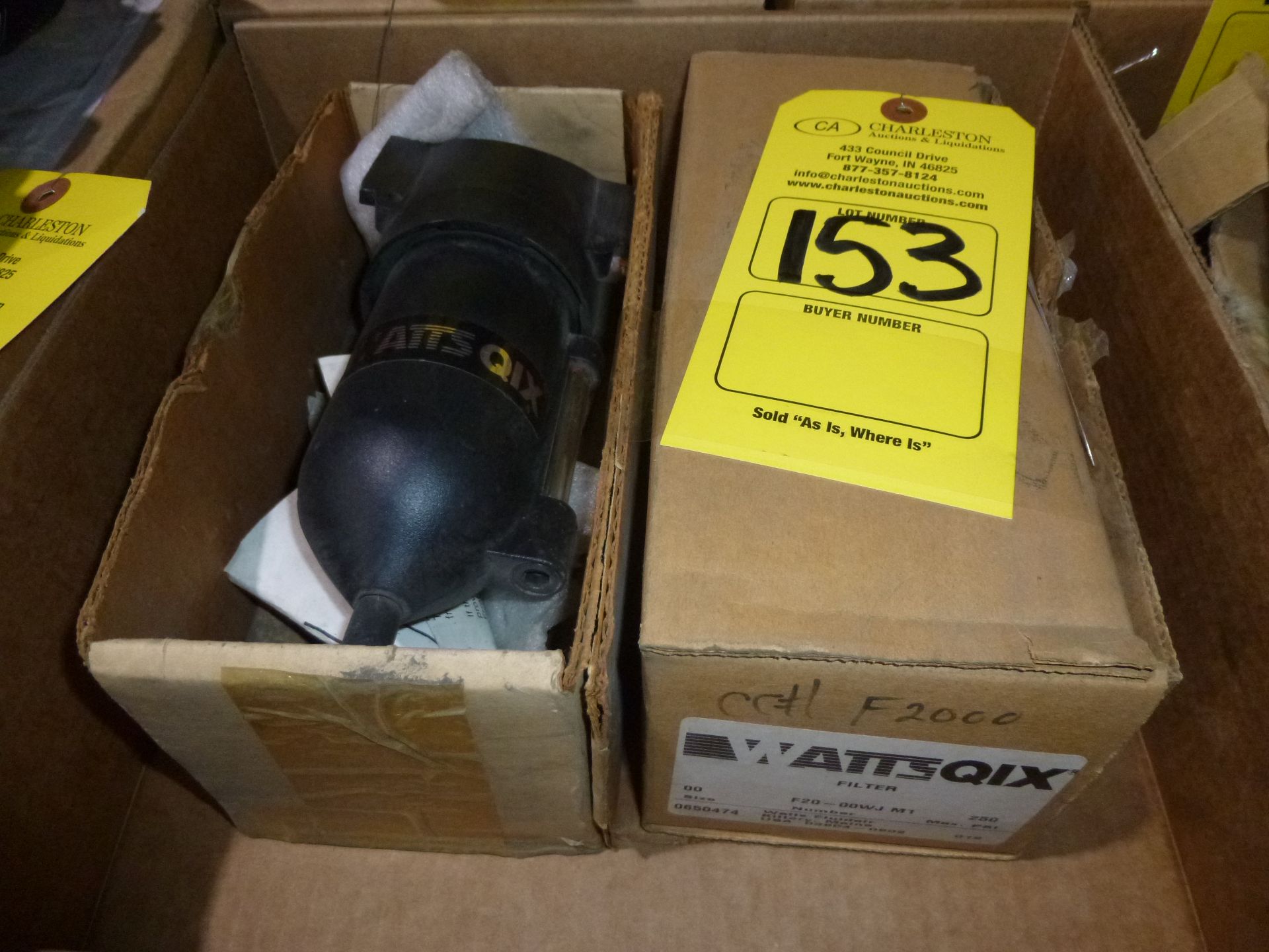 Qty 2 Watts Qix model F20-00WJ-M1, size 00, as always with Brolyn LLC auctions, all lots can be