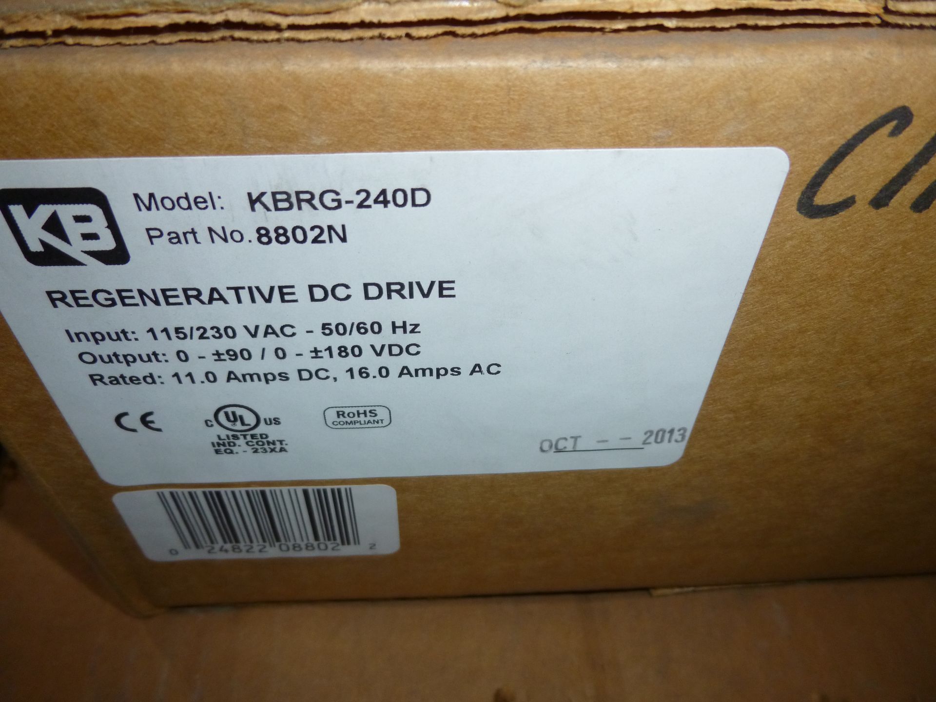KB regenerative DC drive model KBRG-240D, new in box, as always with Brolyn LLC auctions, all lots - Image 2 of 2