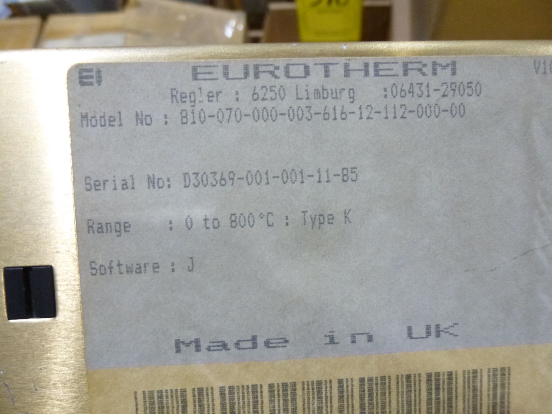 Qty 2 Eurotherm controllers, model 810-070-000-003-616-12-112-000-00, used, as always with Brolyn - Image 2 of 2