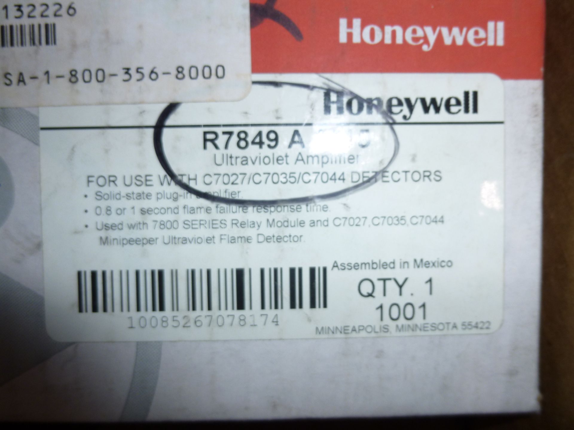 Qty 3 Honeywell R7849-A-1015 ultraviolet amplifier new, as always with Brolyn LLC auctions, all lots - Image 2 of 2