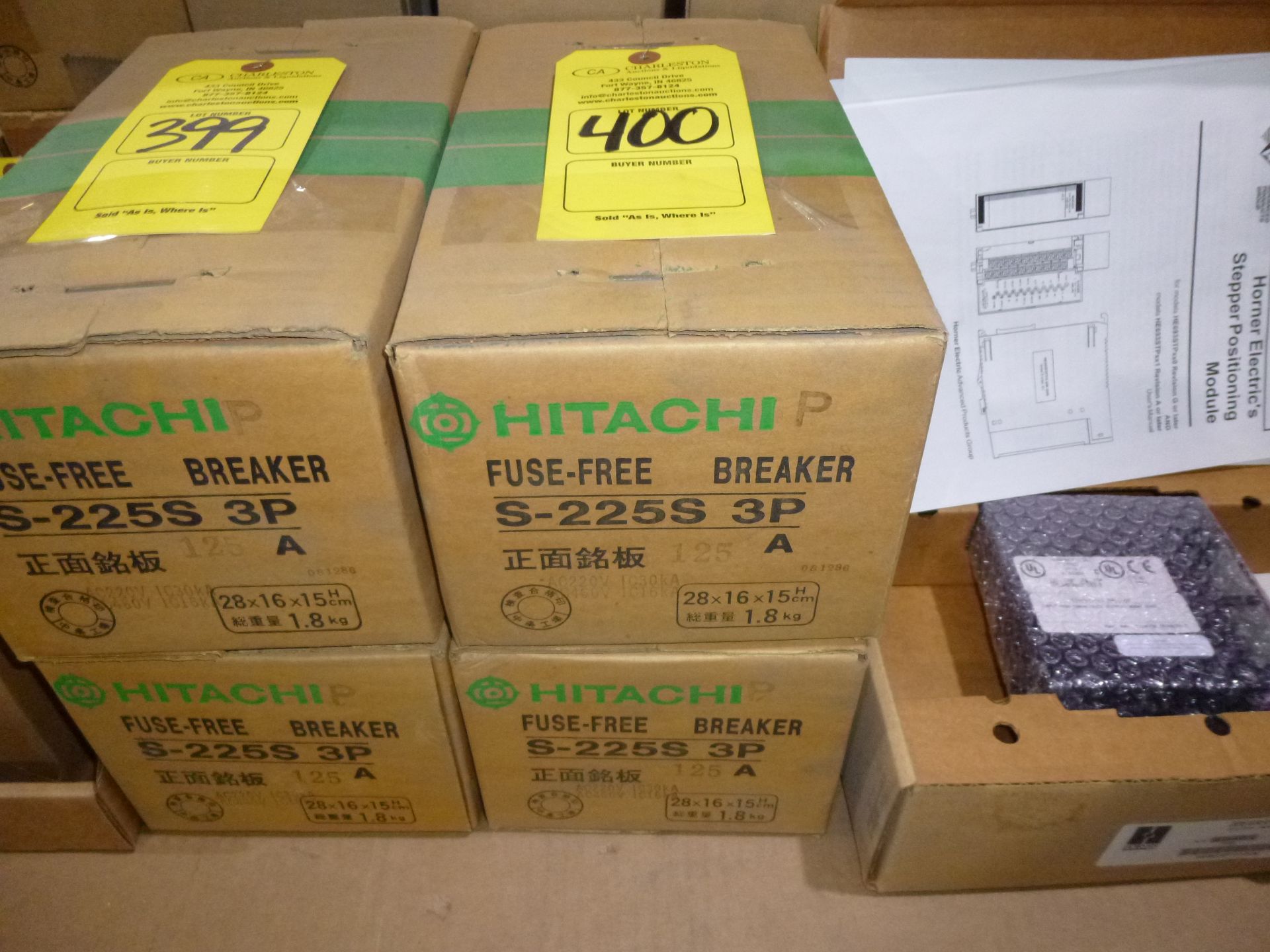 Qty 2 Hitachi breaker Model S-225S, 125amp new in boxes, as always with Brolyn LLC auctions, all