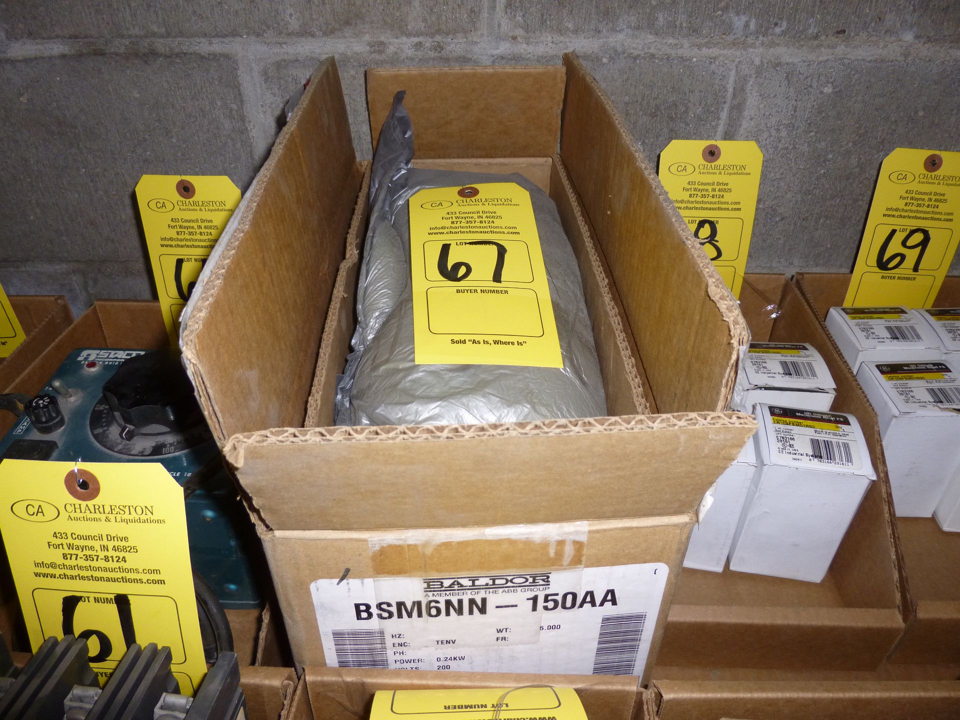 Baldor BSM6NN-150AA, new in box, as always with Brolyn LLC auctions, all lots can be picked up