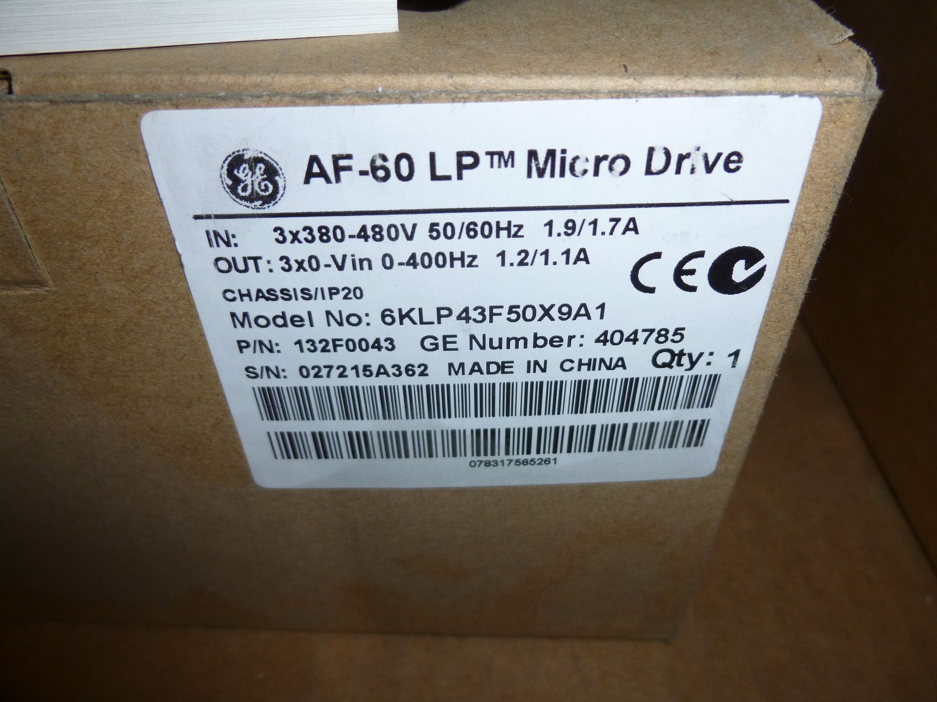 GE AF-60 LP Micro Drive Model 6KLP43F50X9A1, new, as always with Brolyn LLC auctions, all lots can - Image 2 of 2