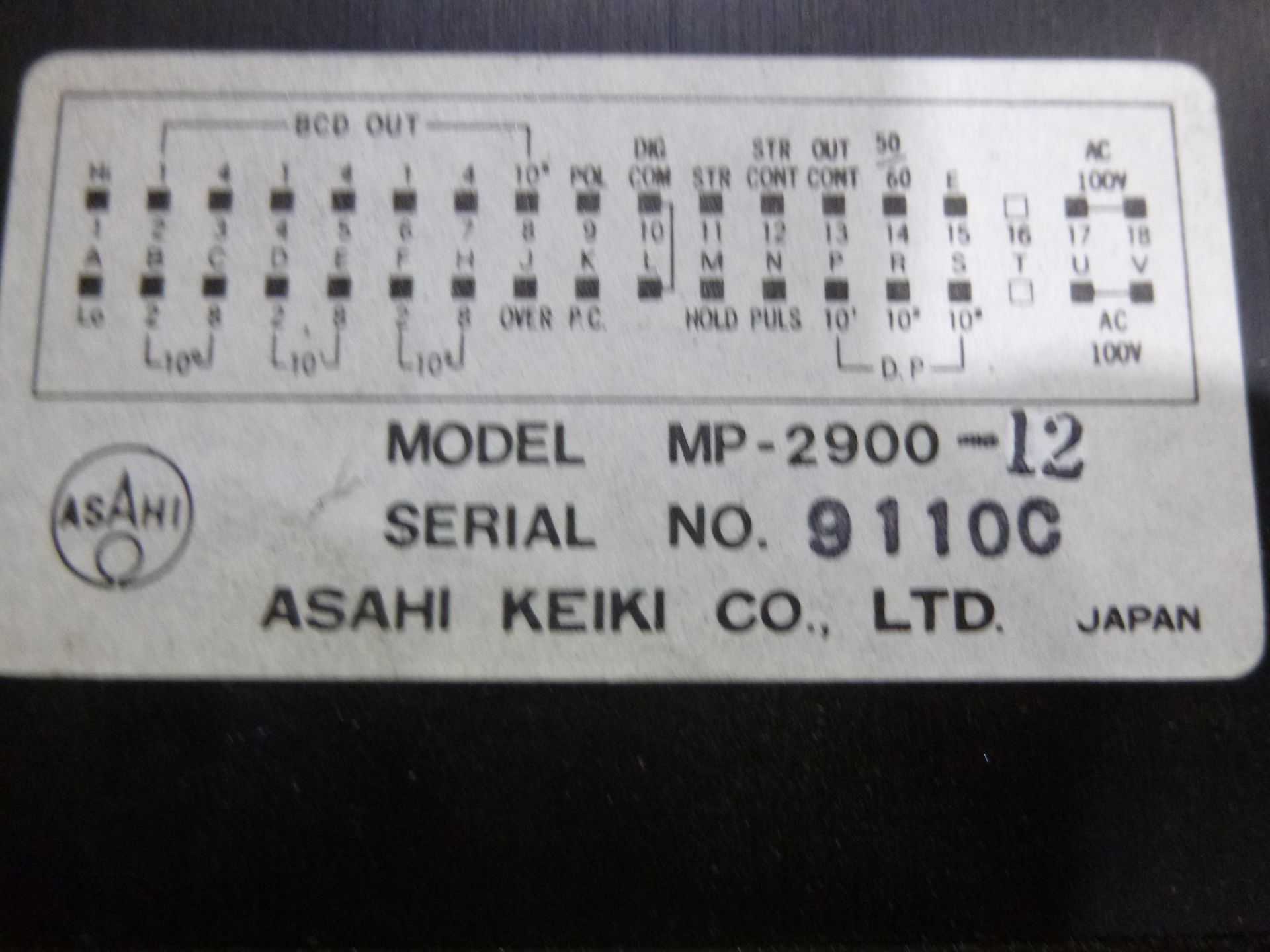 Qty 2 Asahi panel meters Model MP-2900-12, new in boxes, as always with Brolyn LLC auctions, all - Image 2 of 2