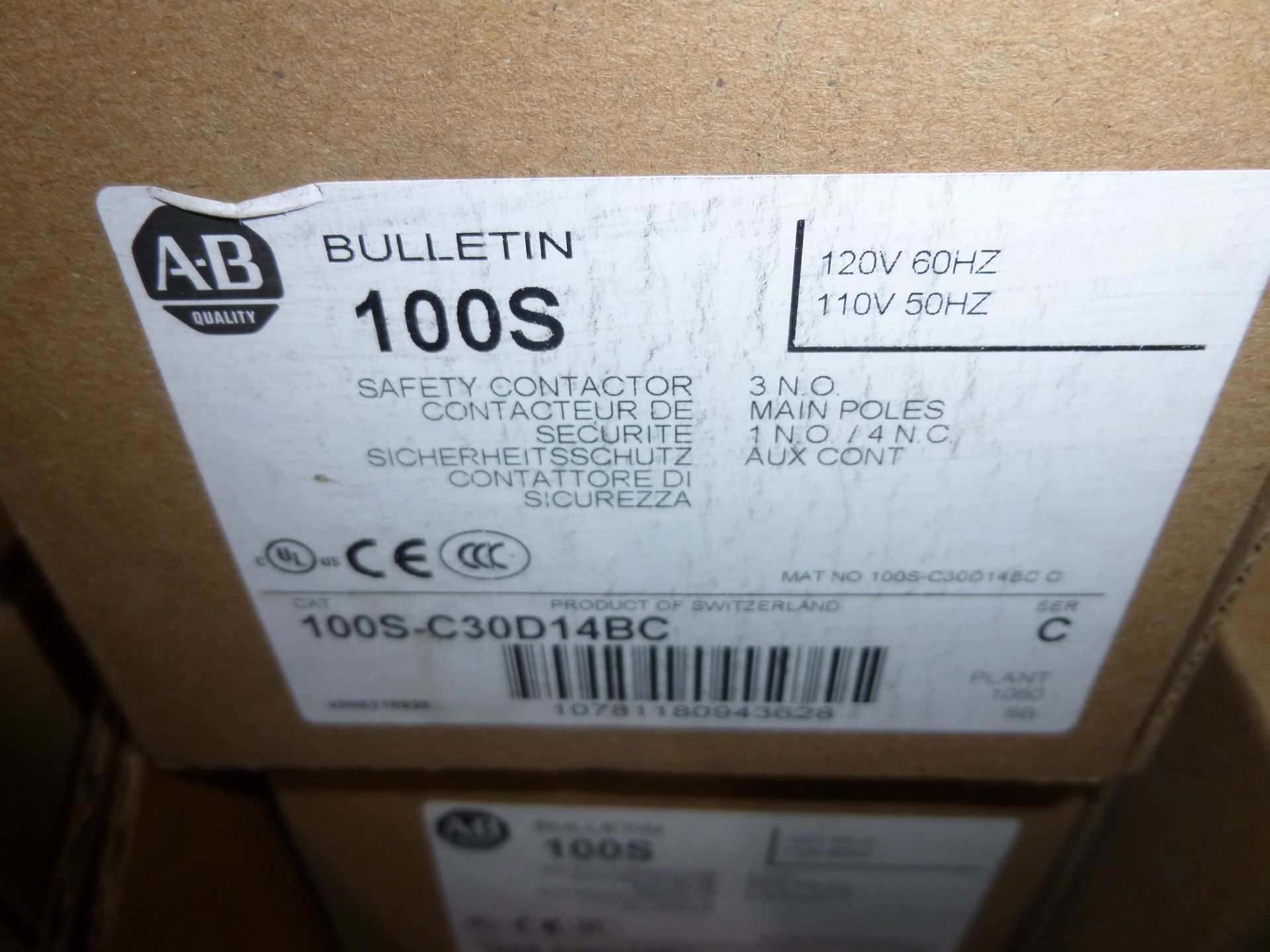 Qty 3 Allen Bradley 100S-C30D14BC, two new in box, one new out of box, as always with Brolyn LLC - Image 2 of 2