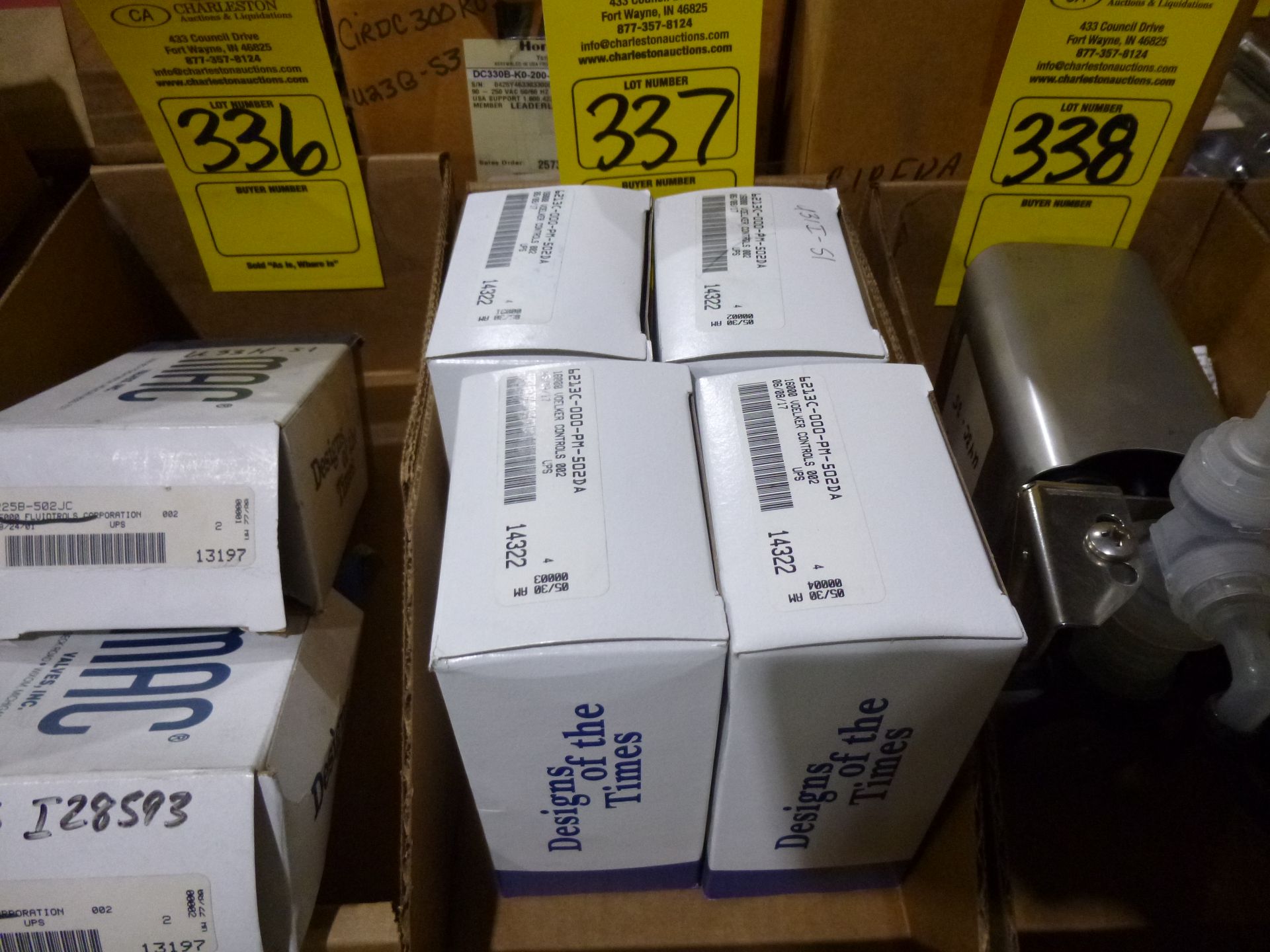 Qty 4 Mac Valves Model 6213C-000-PM-502DA, new in boxess, as always with Brolyn LLC auctions, all