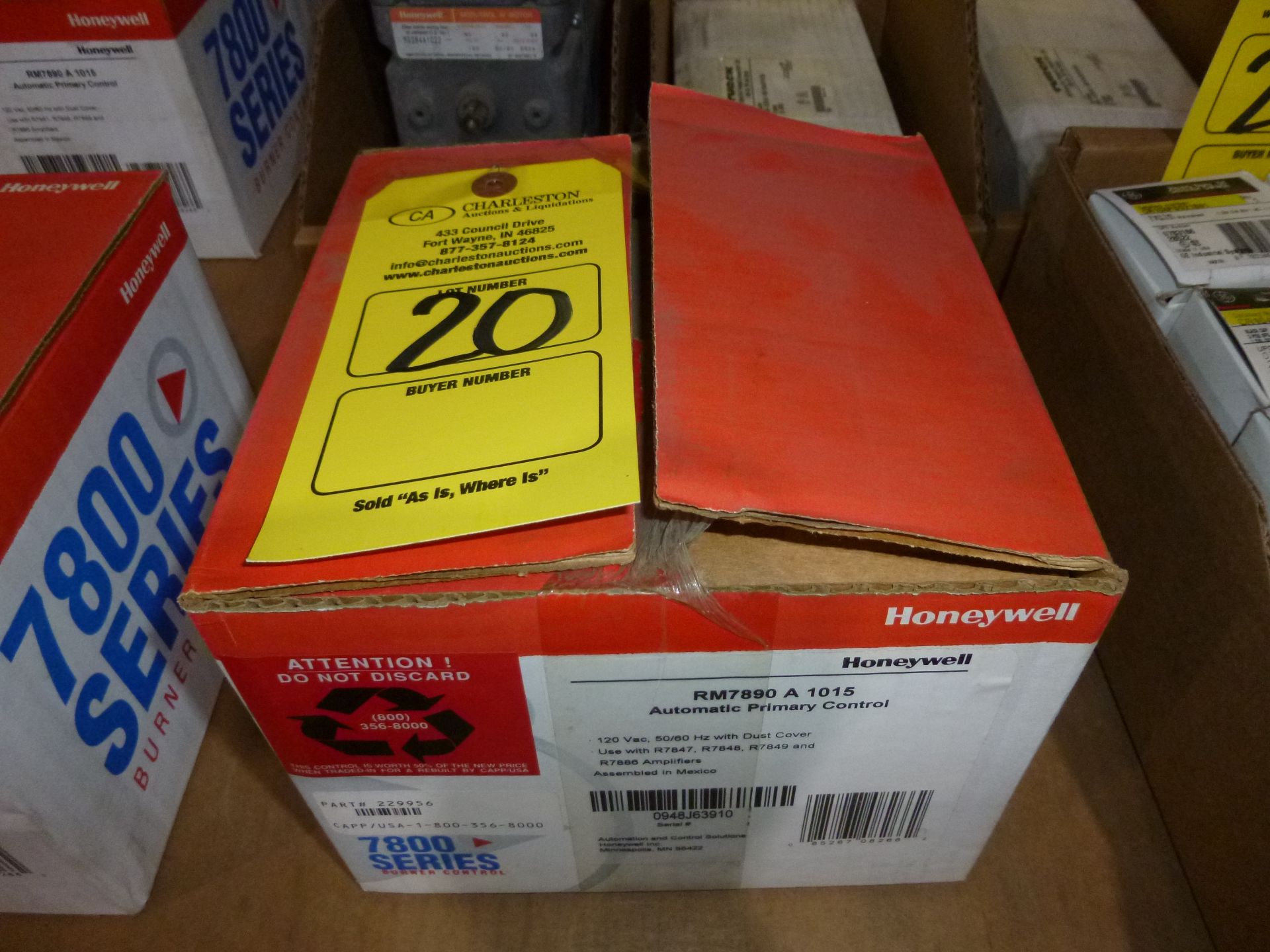 Honeywell RM7890-A-1015 automatic Primary Control, new in box, as always with Brolyn LLC auctions,