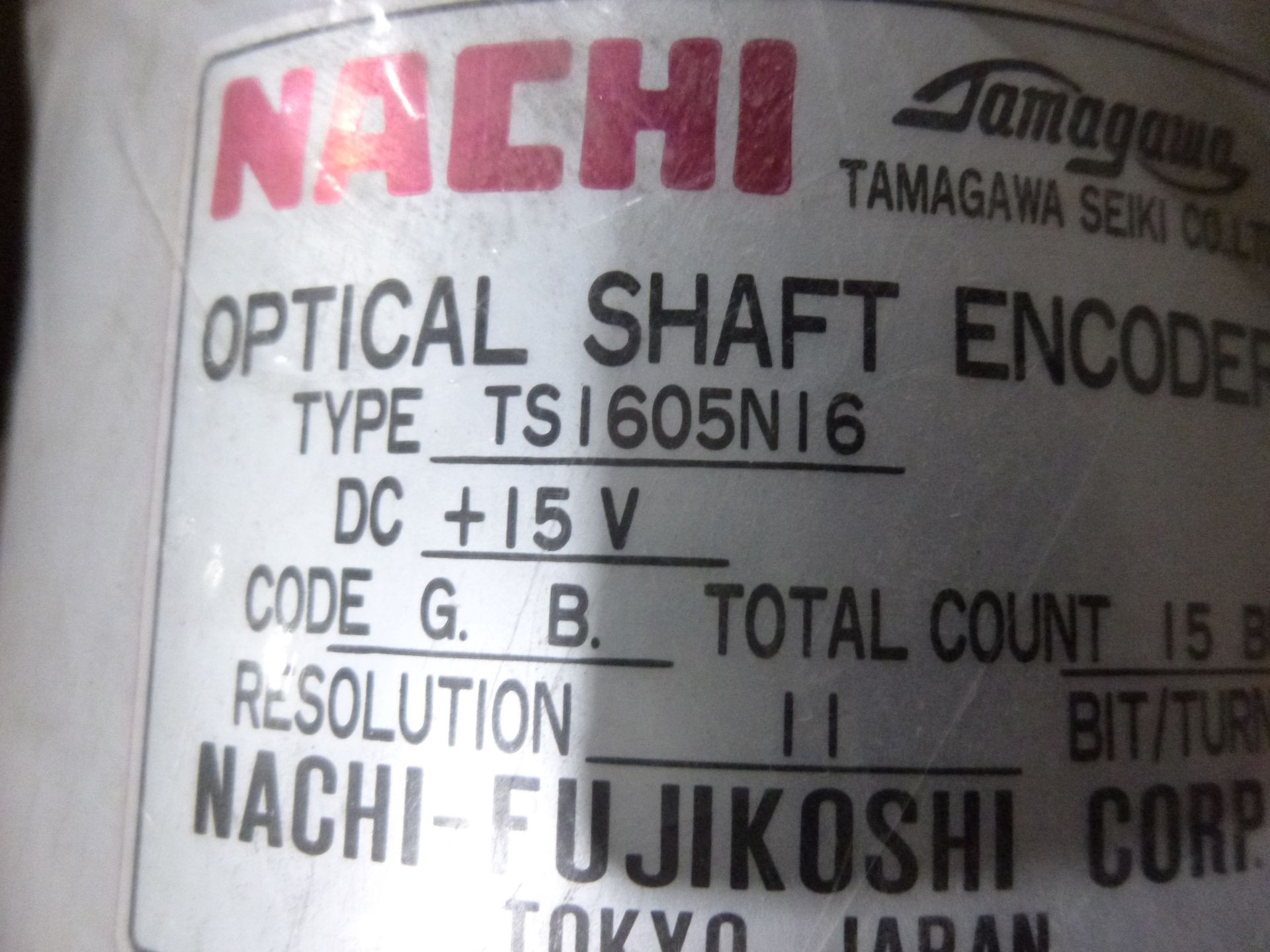 Nachi Tamagawa Seiki optical Shaft encoder type TS1605N16, as always with Brolyn LLC auctions, all - Image 2 of 2