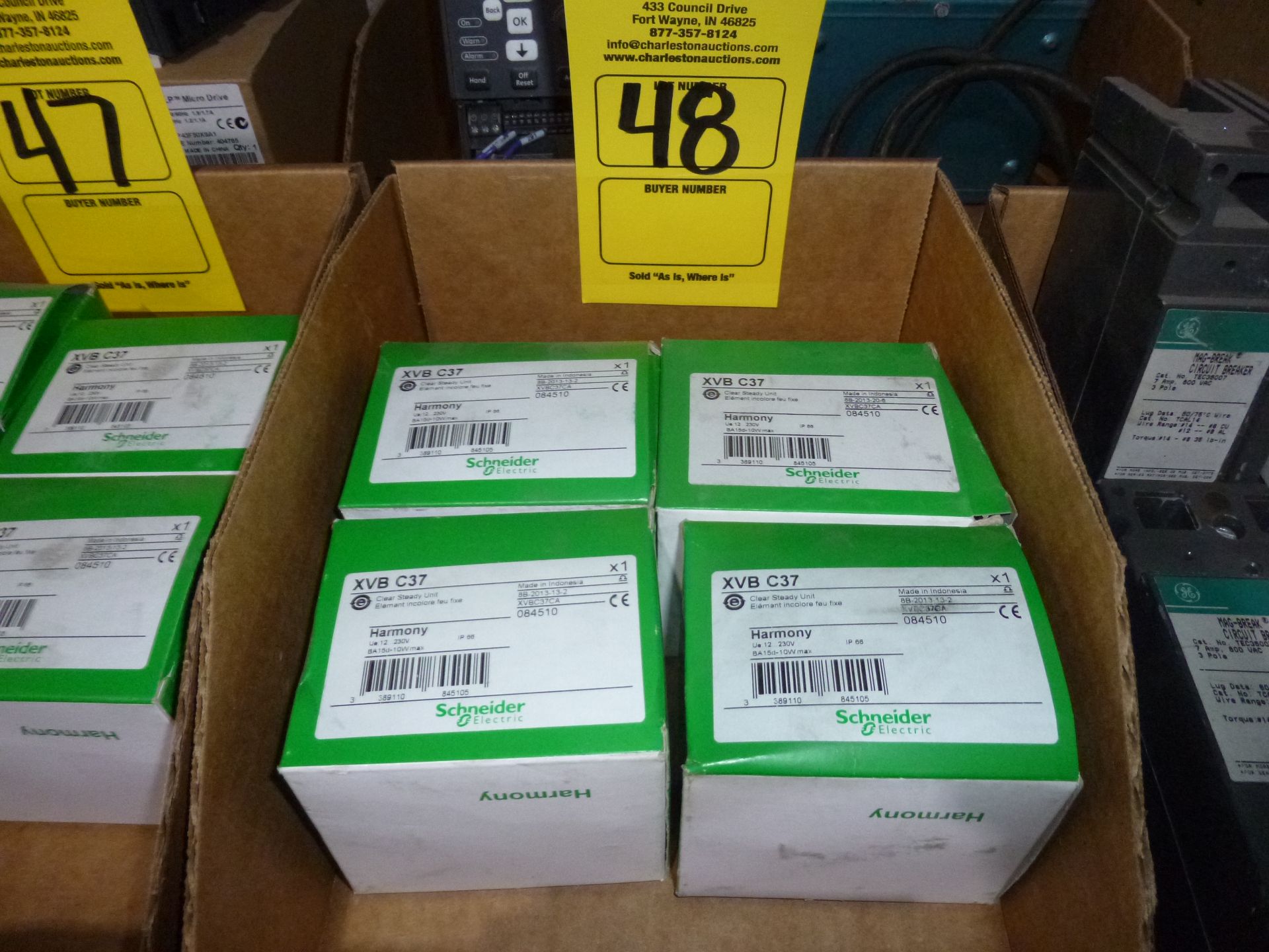 Qty 4 Schneider Electric model XVB-C37, new in boxes, as always with Brolyn LLC auctions, all lots