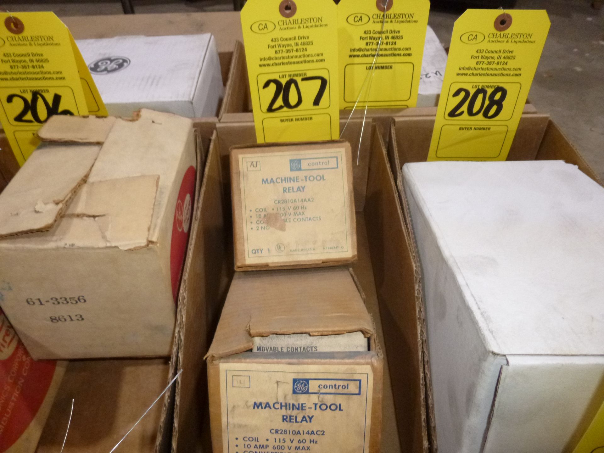 Qty 2 GE machine tool relays, part CR2810A14AA2, and part CR2810A14AC2, new in boxes, as always with