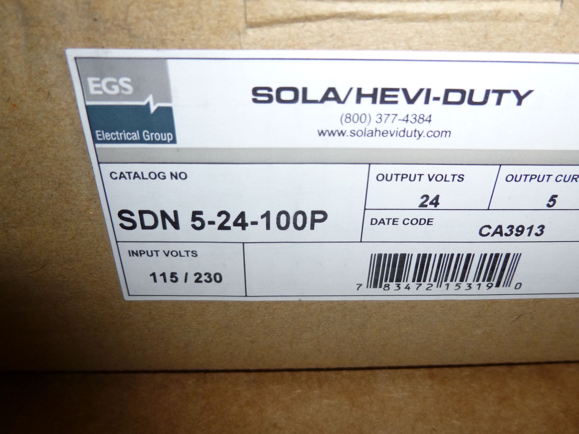 Sola Power Supply SDN5-24-100P, new in box, as always with Brolyn LLC auctions, all lots can be - Image 2 of 2