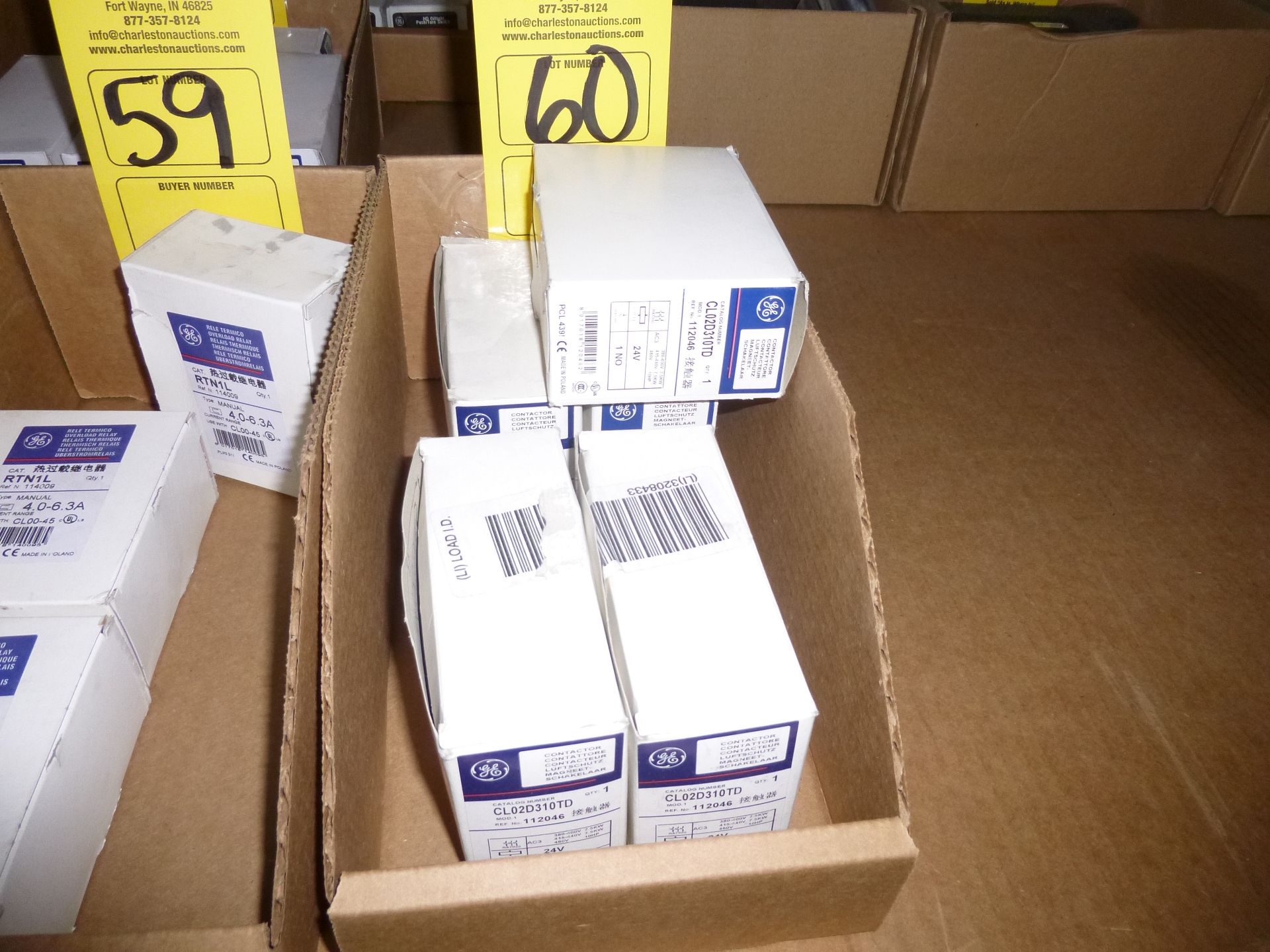 Qty 5 GE contactor CL02D310TD, new in boxes, as always with Brolyn LLC auctions, all lots can be