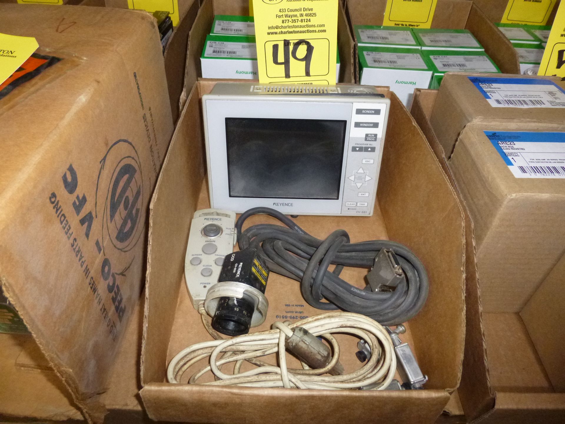 Keyence Model CV-551 and camera CV-050 with control, as always with Brolyn LLC auctions, all lots