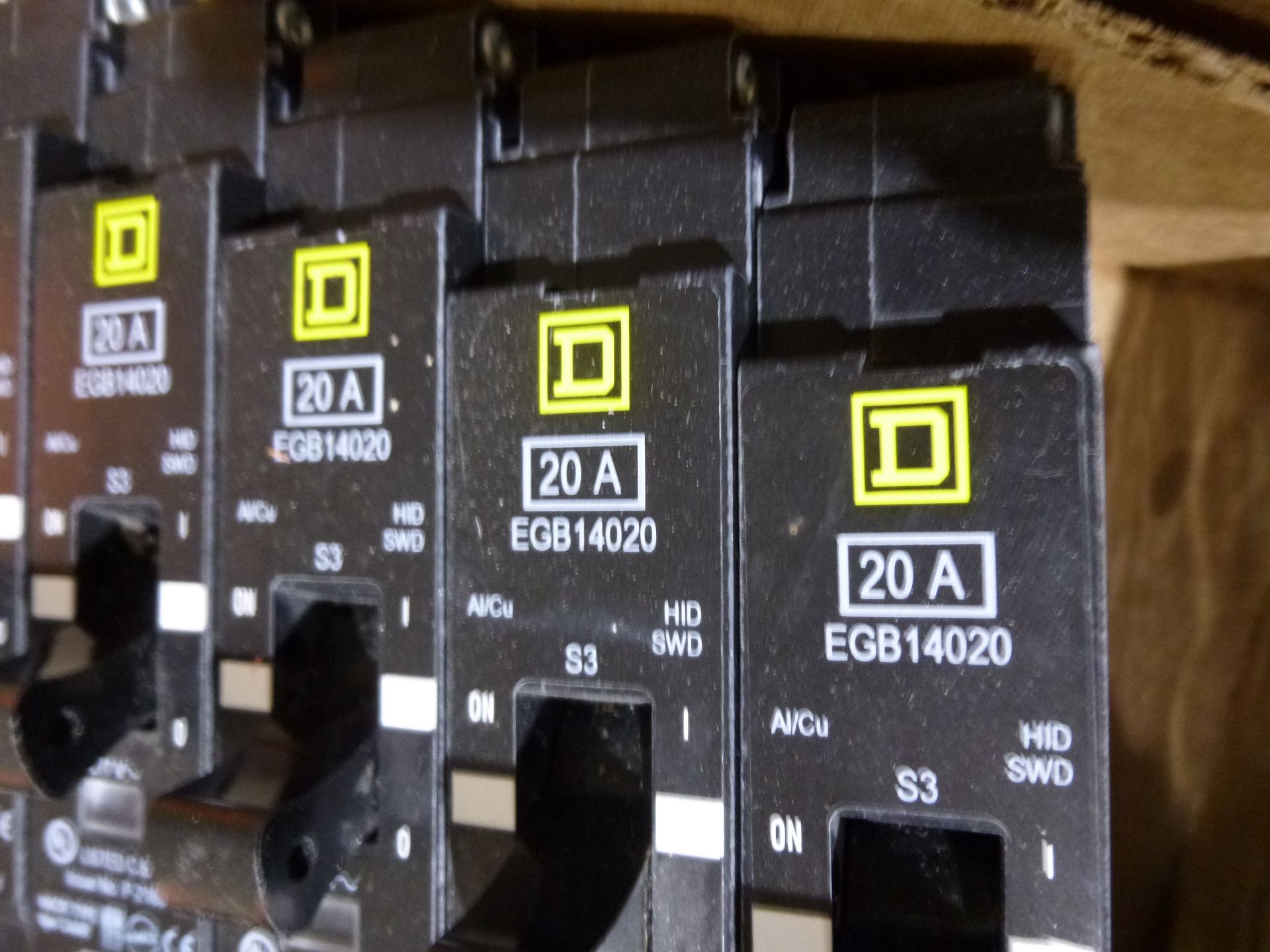 Qty 9 Square D breakers, model EGB14020, appear to be new without boxes, as always with Brolyn LLC - Image 2 of 2