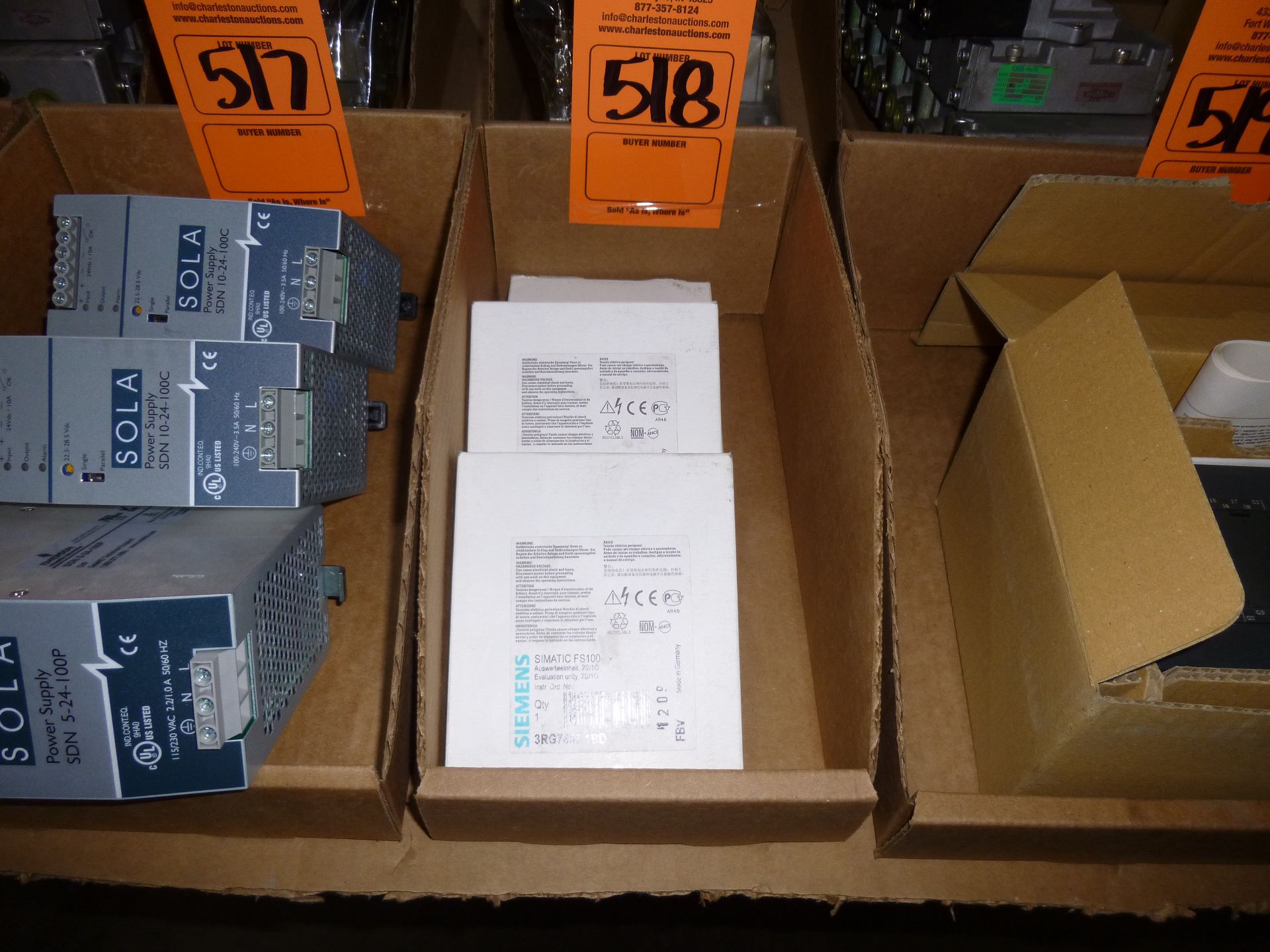 Qty 3 Siemens Simatic FS100, model 3RG7857-1BD, new in boxes, as always with Brolyn LLC auctions,