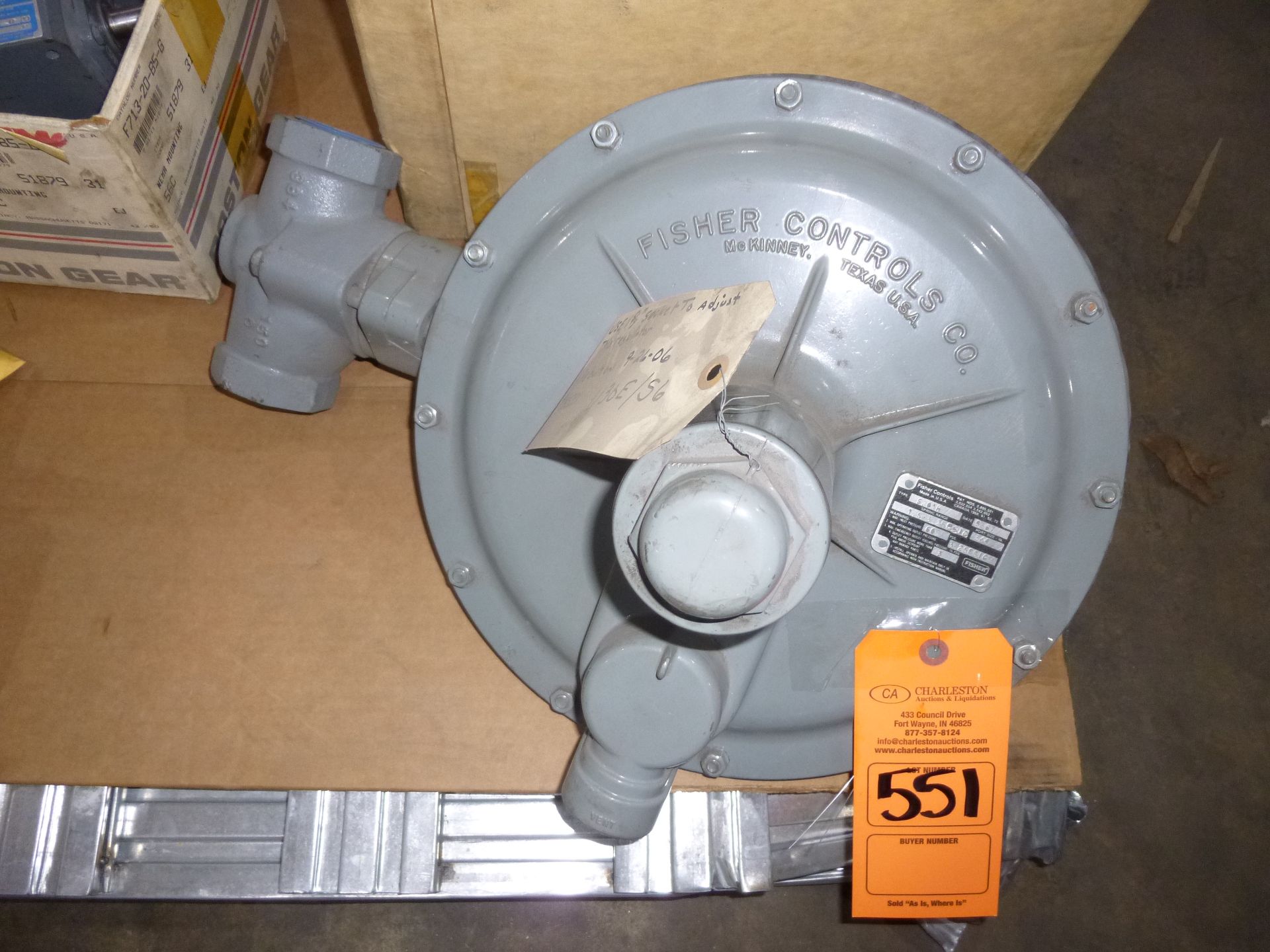 Fisher Controls model S201H regulator, rebuilt, as always with Brolyn LLC auctions, all lots can