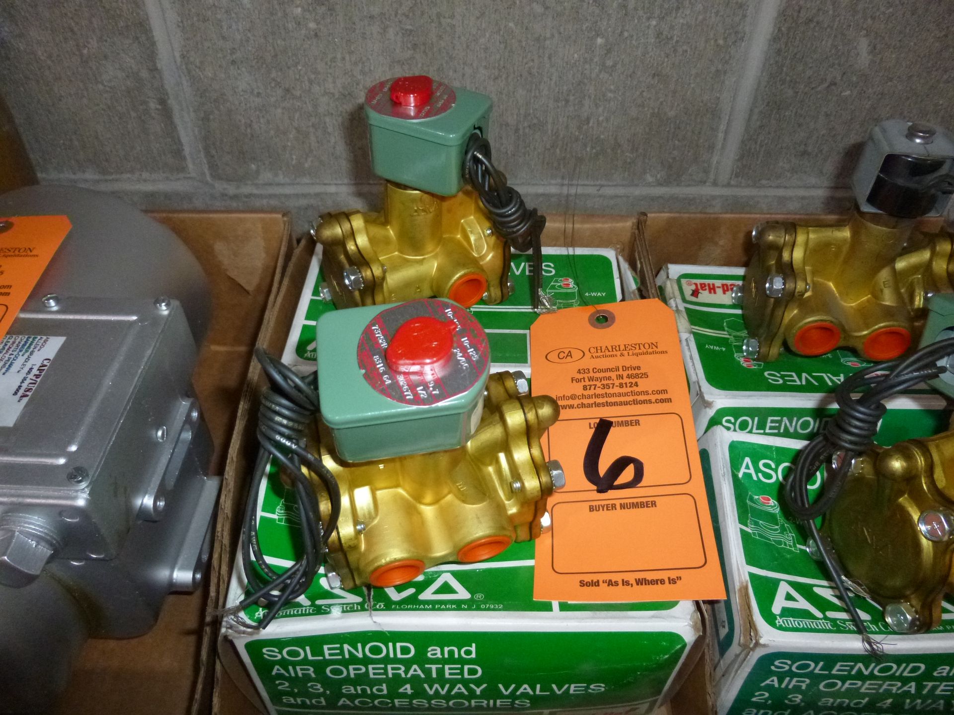 Qty 2 Asco valves, part number 8316-64, new in boxes, as always with Brolyn LLC auctions, all lots