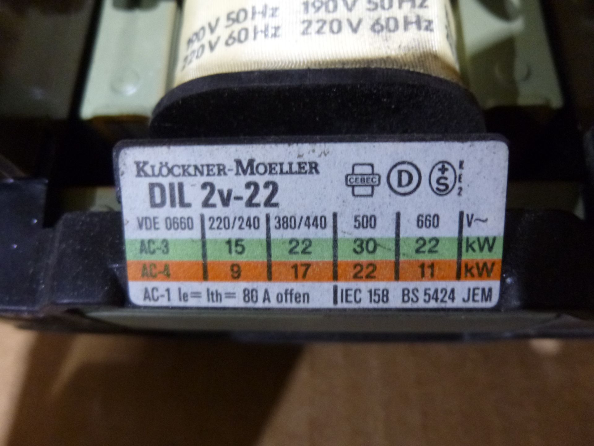Klockner-Moeller model DIL-2V-22, as always with Brolyn LLC auctions, all lots can be picked up from - Image 2 of 2