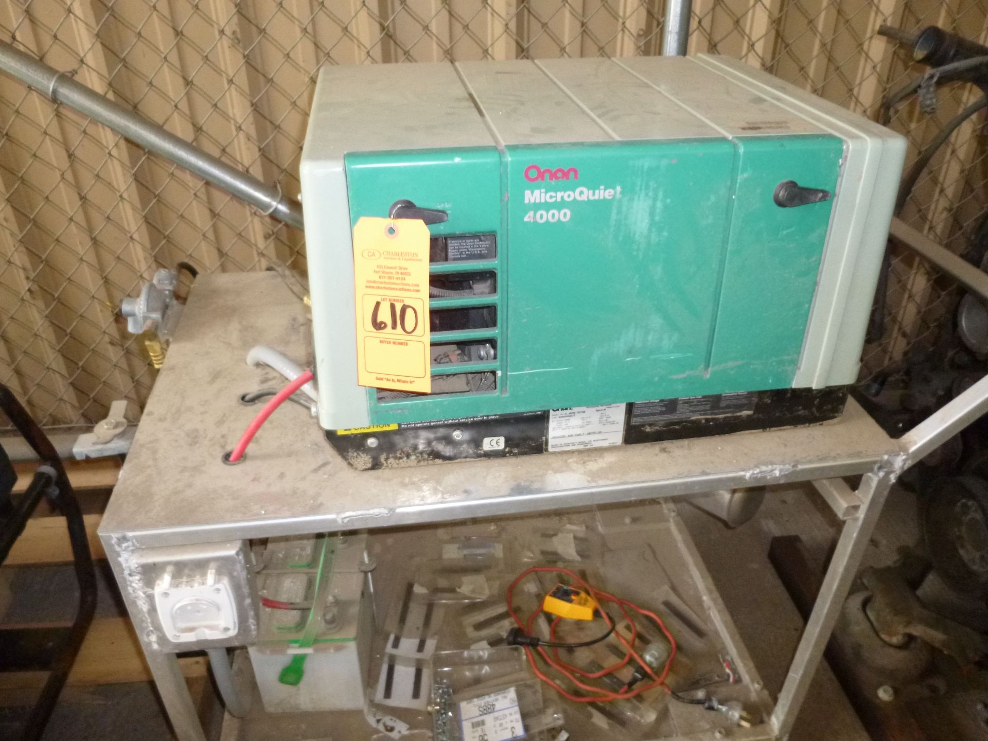 Onan model 3.3KYD-3272B generator, propane, 3.3kw single phase, 50hz, electric start, cover says