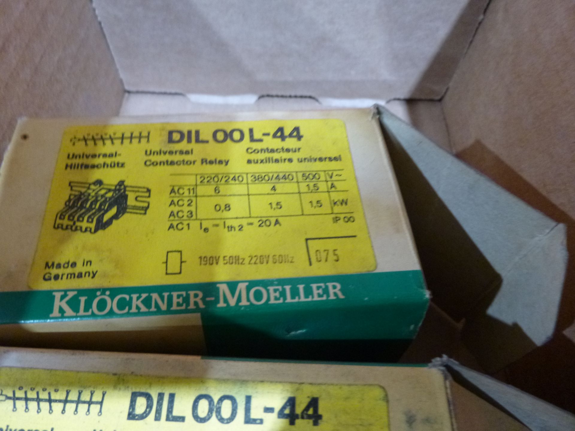 Qty 2 Klockner-Moeller model DIL00L-22, new in boxes, as always with Brolyn LLC auctions, all lots - Image 2 of 2