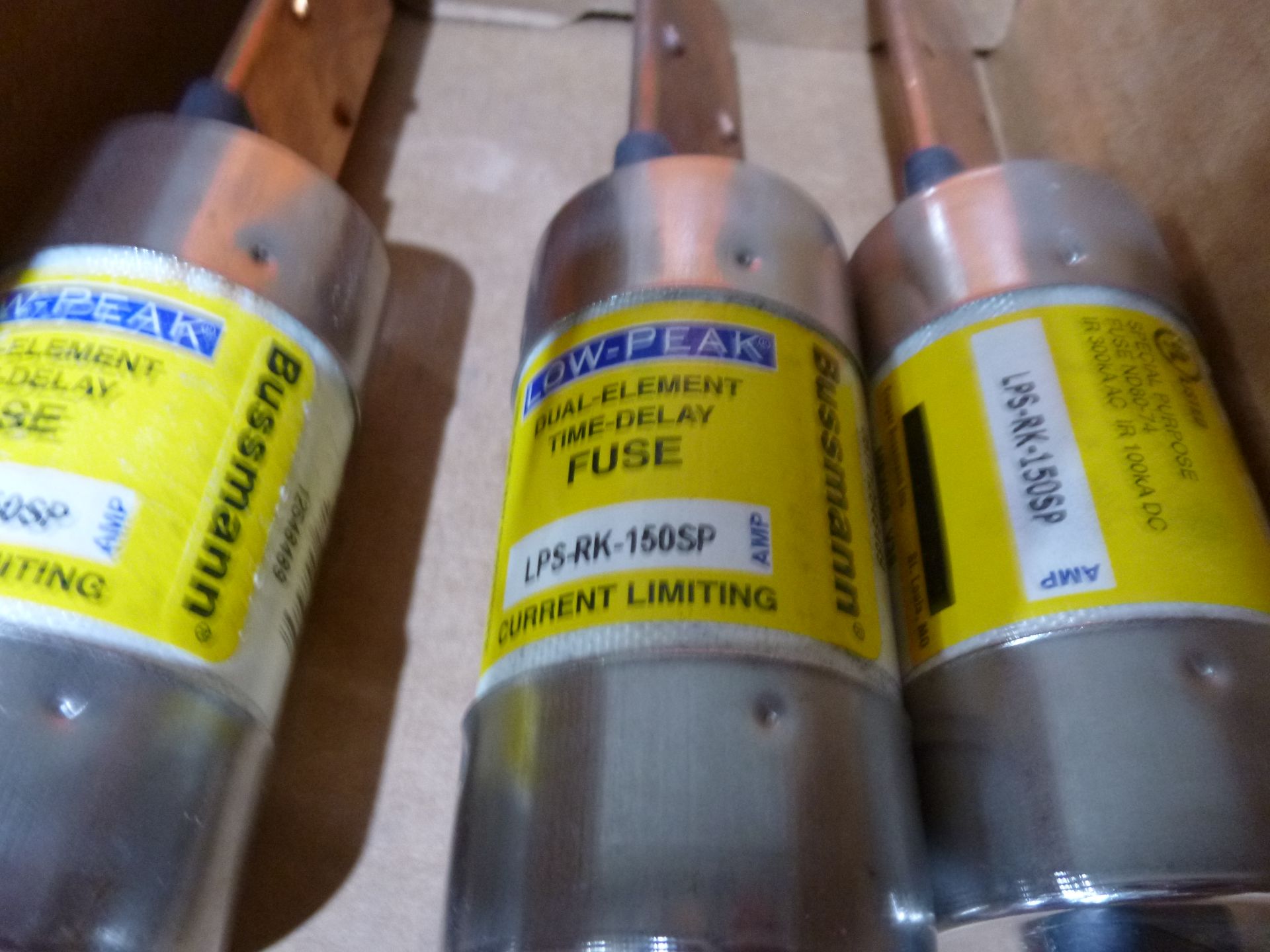 Qty 3 Bussman Low-Peak dual element fuse, model LPS-RK-150SP, new without box, as always with Brolyn - Image 2 of 2