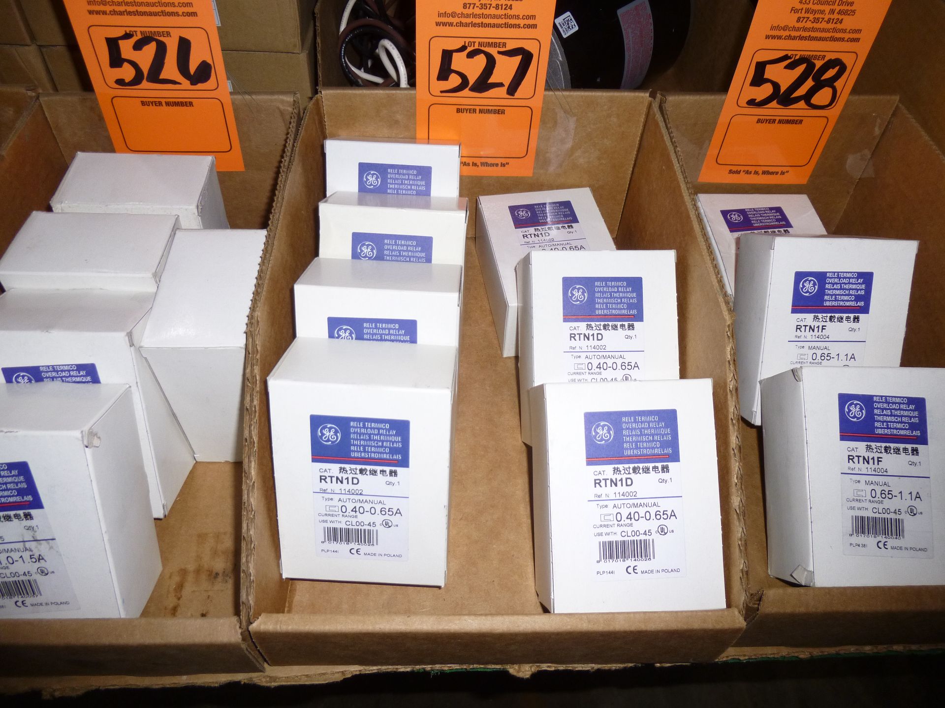 Qty 7 GE relay model RTN1D, new in boxes, as always with Brolyn LLC auctions, all lots can be picked