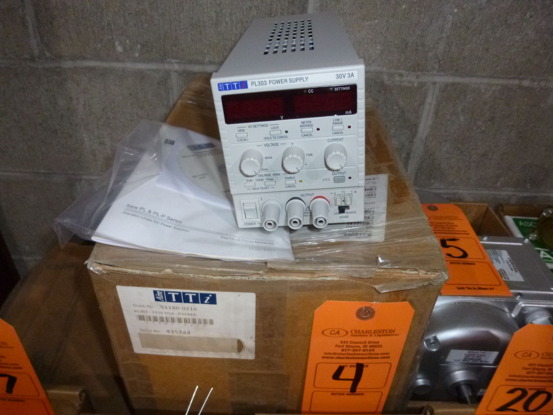 Aim Tti, PL303 power supply, new in box, as always with Brolyn LLC auctions, all lots can be