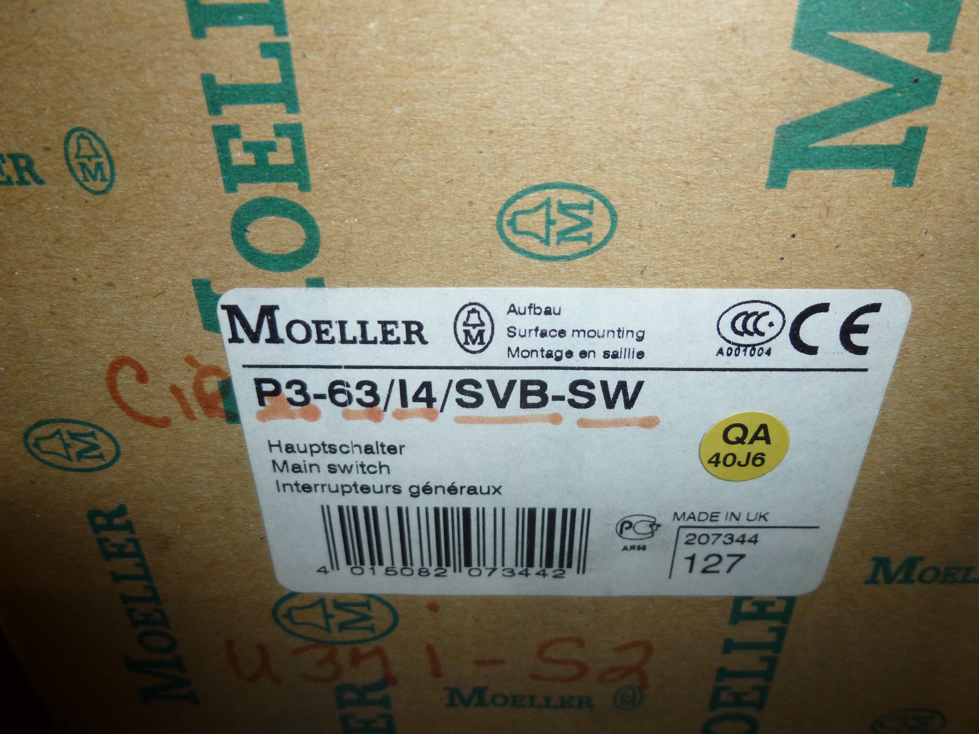 Moeller main switch model P3-63/i4/svb-sw, new in box, as always with Brolyn LLC auctions, all - Image 2 of 2