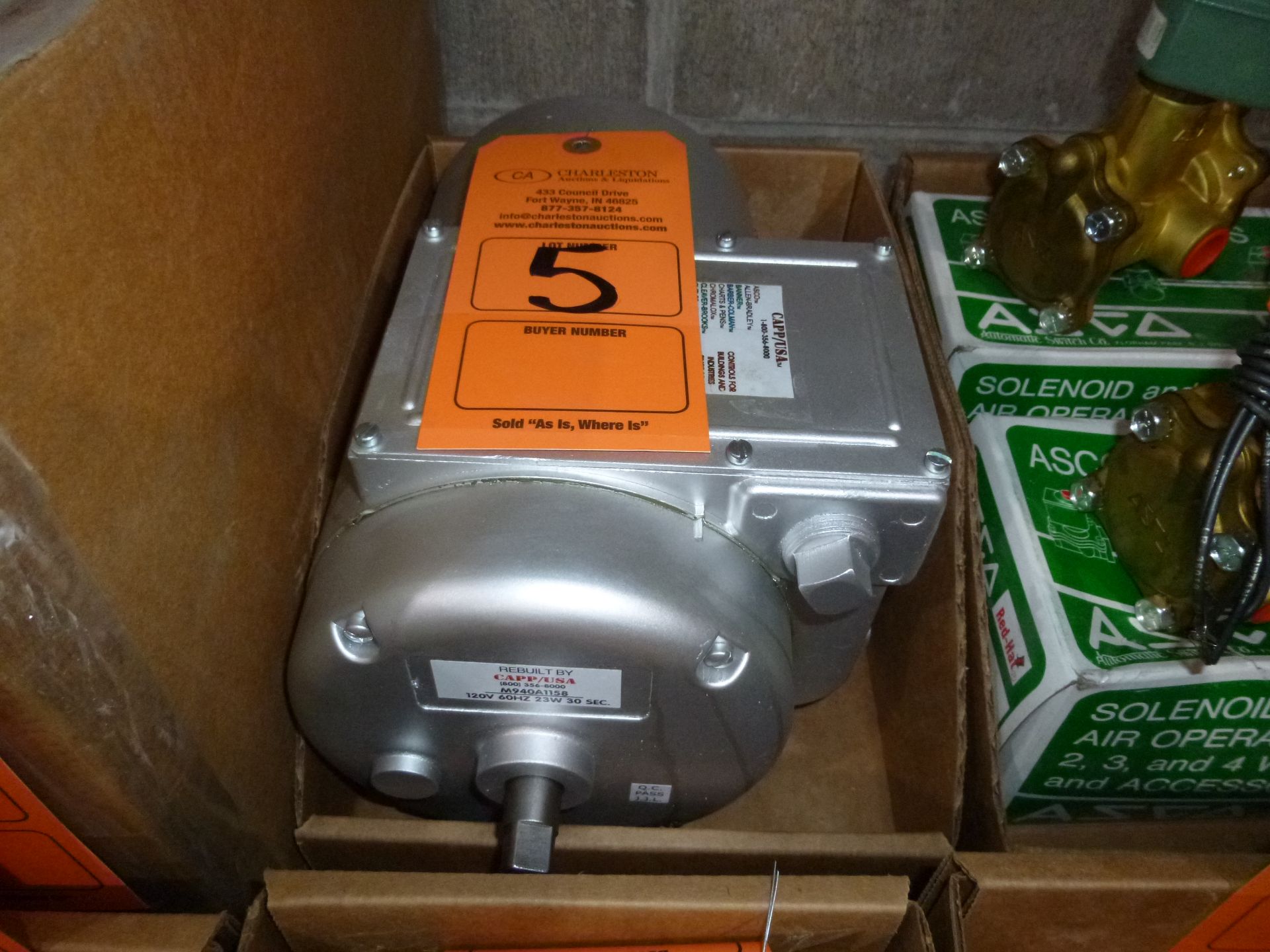 Capp/USA honeywell rebuilt actuator part number M940a1158, as always with Brolyn LLC auctions, all