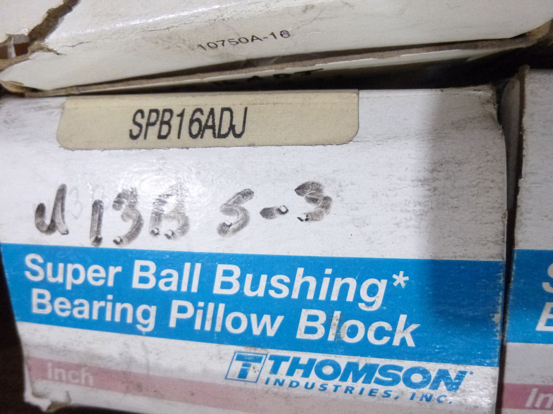 Qty 4 Thomson bearing pillow block, model SPB16ADJ, new in boxes, boxes show shelf wear, as always - Image 2 of 2