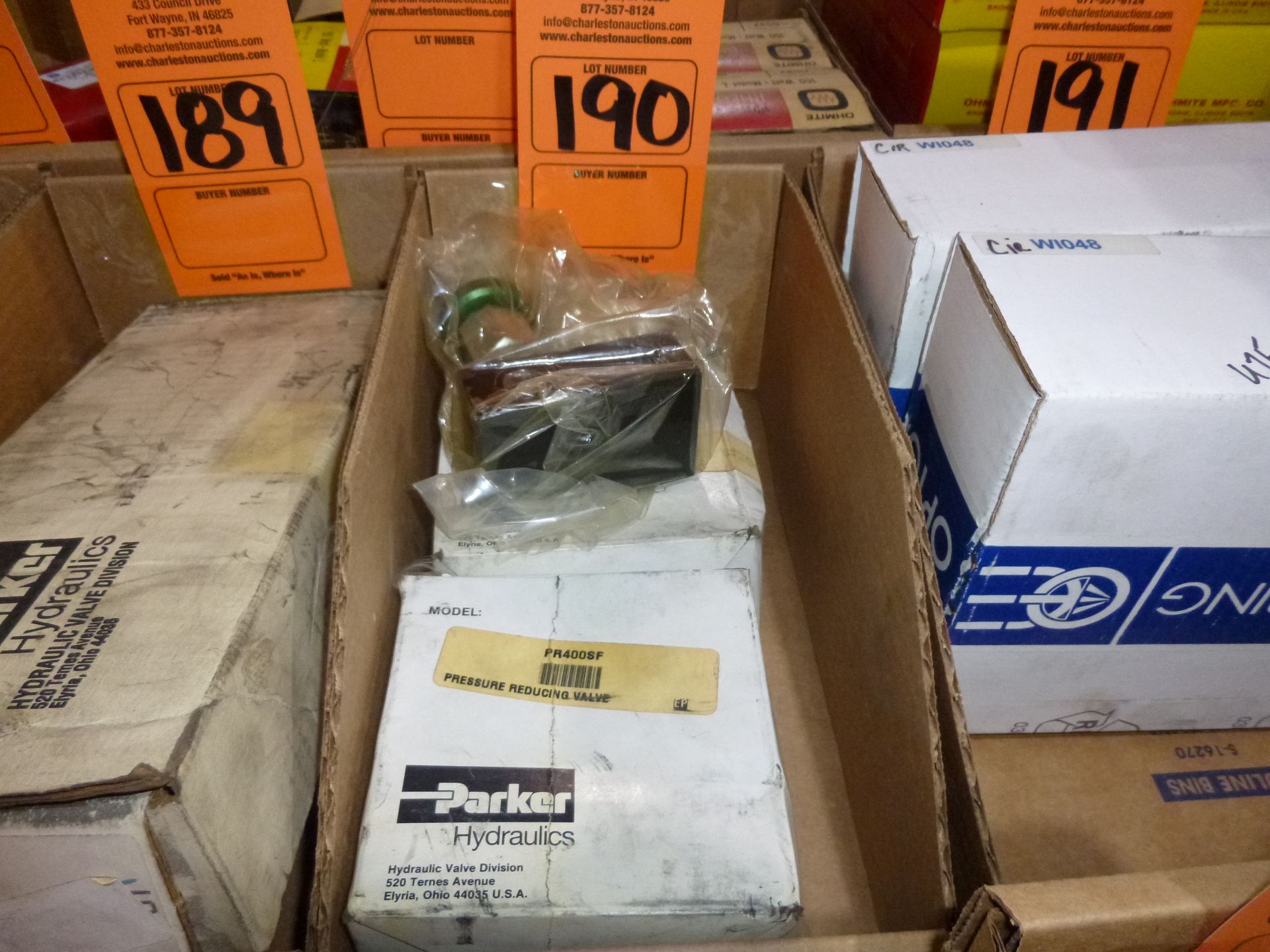 Qty 2 Parker pressure reducing valve model PR400SF, new in boxes, as always with Brolyn LLC