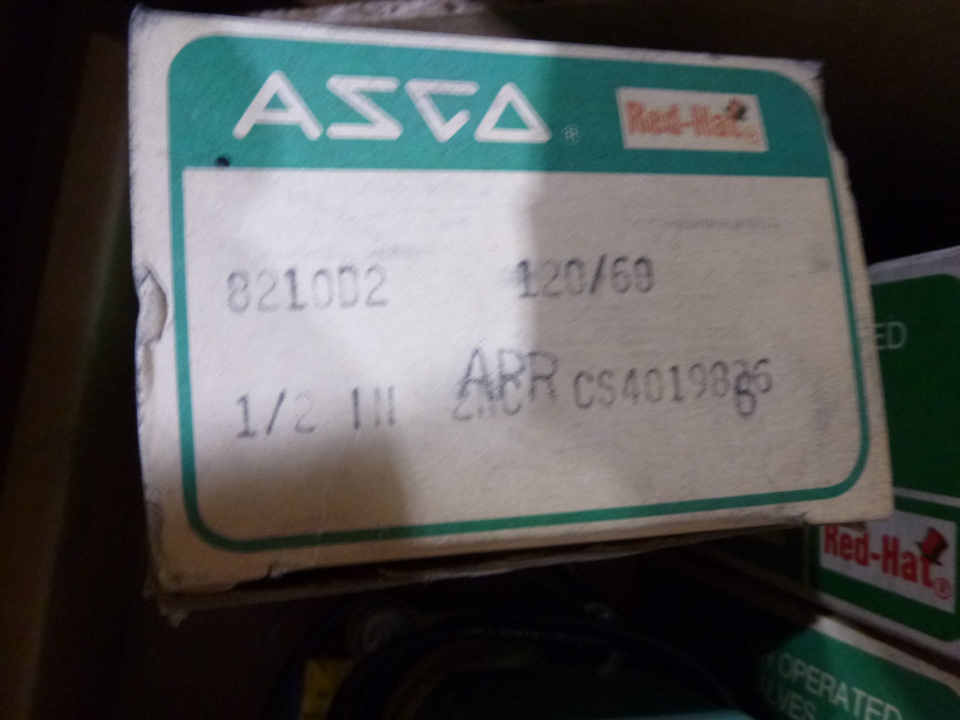 Qty 5 Asco valves, part number 8210D2, new in boxes, boxes show shelf wear, as always with Brolyn - Image 2 of 2