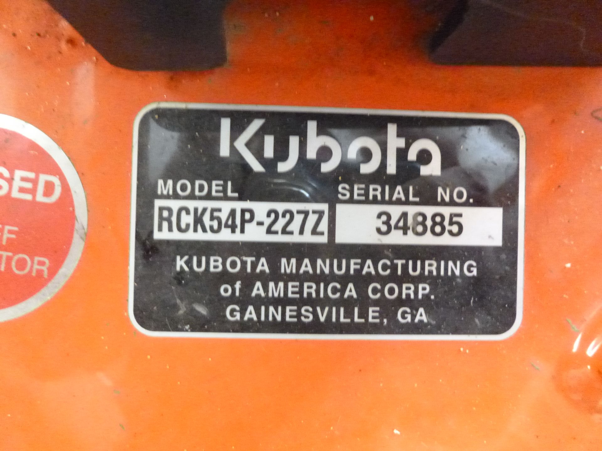 Kubota 54" PRO commercial deck, model RCK54P-227Z, new old stock - Image 3 of 3
