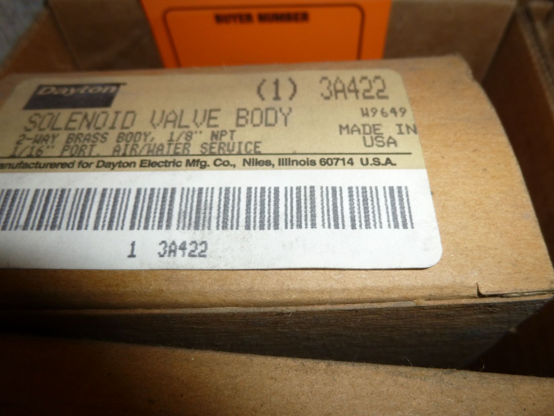 Qty 4 Dayton Solenoid valve body model 3A422, new in boxes, as always with Brolyn LLC auctions, - Image 2 of 2
